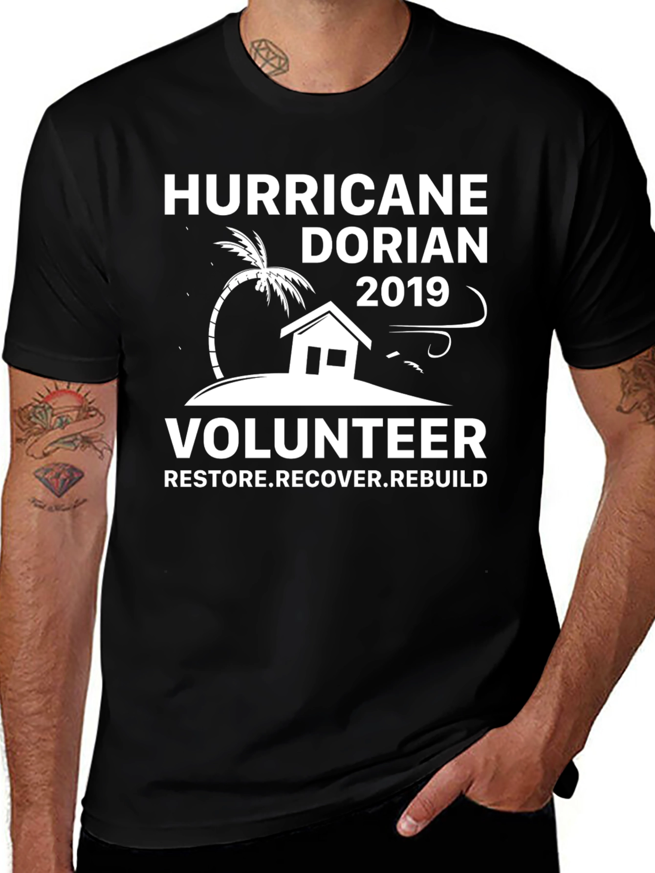 Variant 10 of Hurricane Dorian 2019 Volunteer T-Shirt