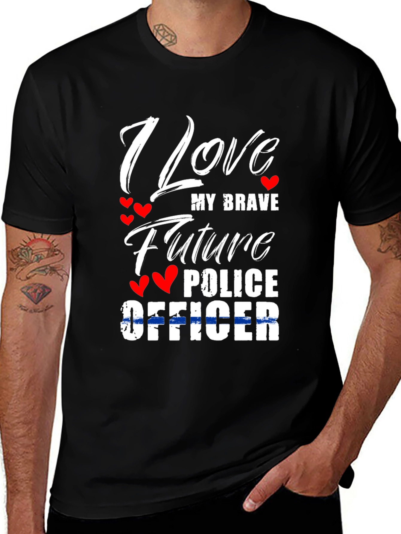 Variant 28 of I Love My Brave Future Police Officer T-Shirt