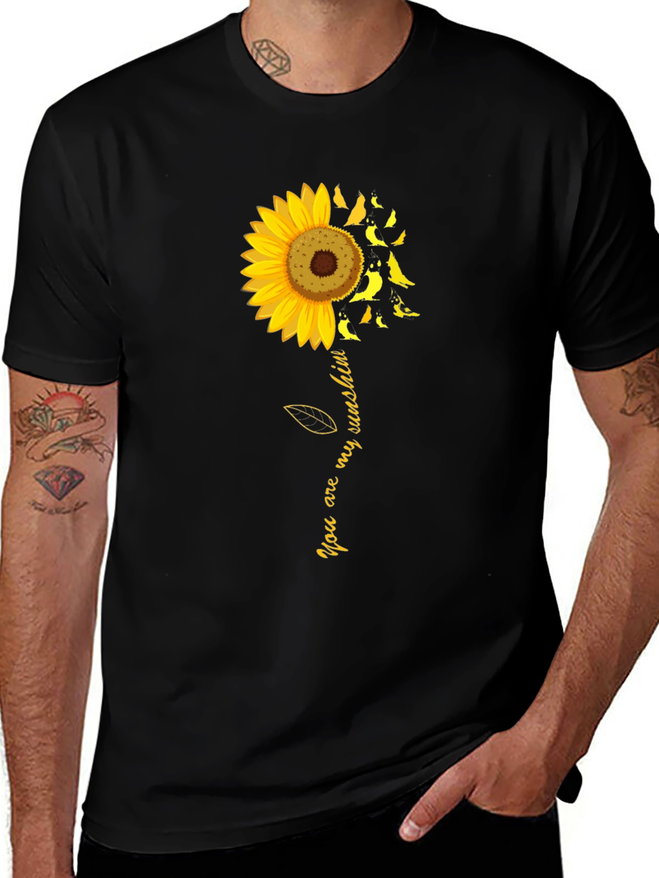 Variant 12 of Sunflower Bird T-Shirt - You Are My Sunshine Tee