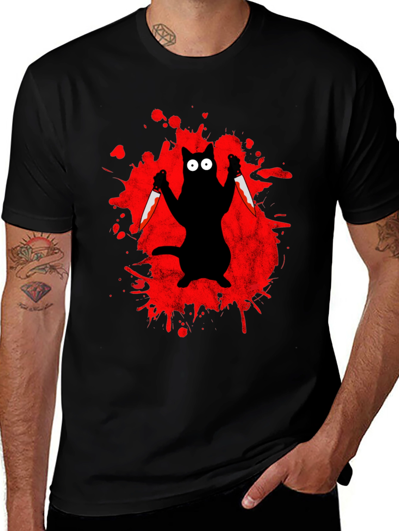 Variant 19 of Killer Cat Graphic T-Shirt