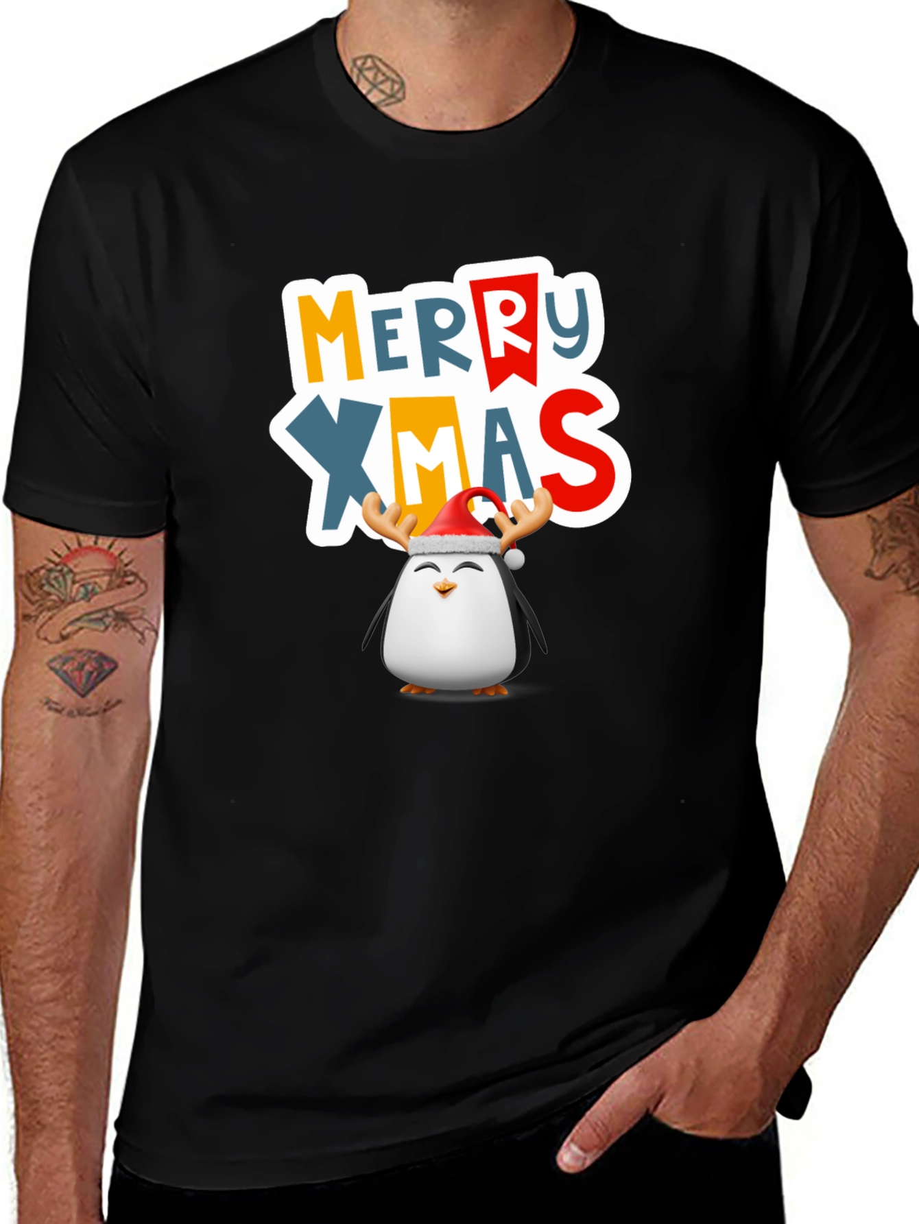 Variant 7 of Festive Penguin Merry Xmas T-Shirt