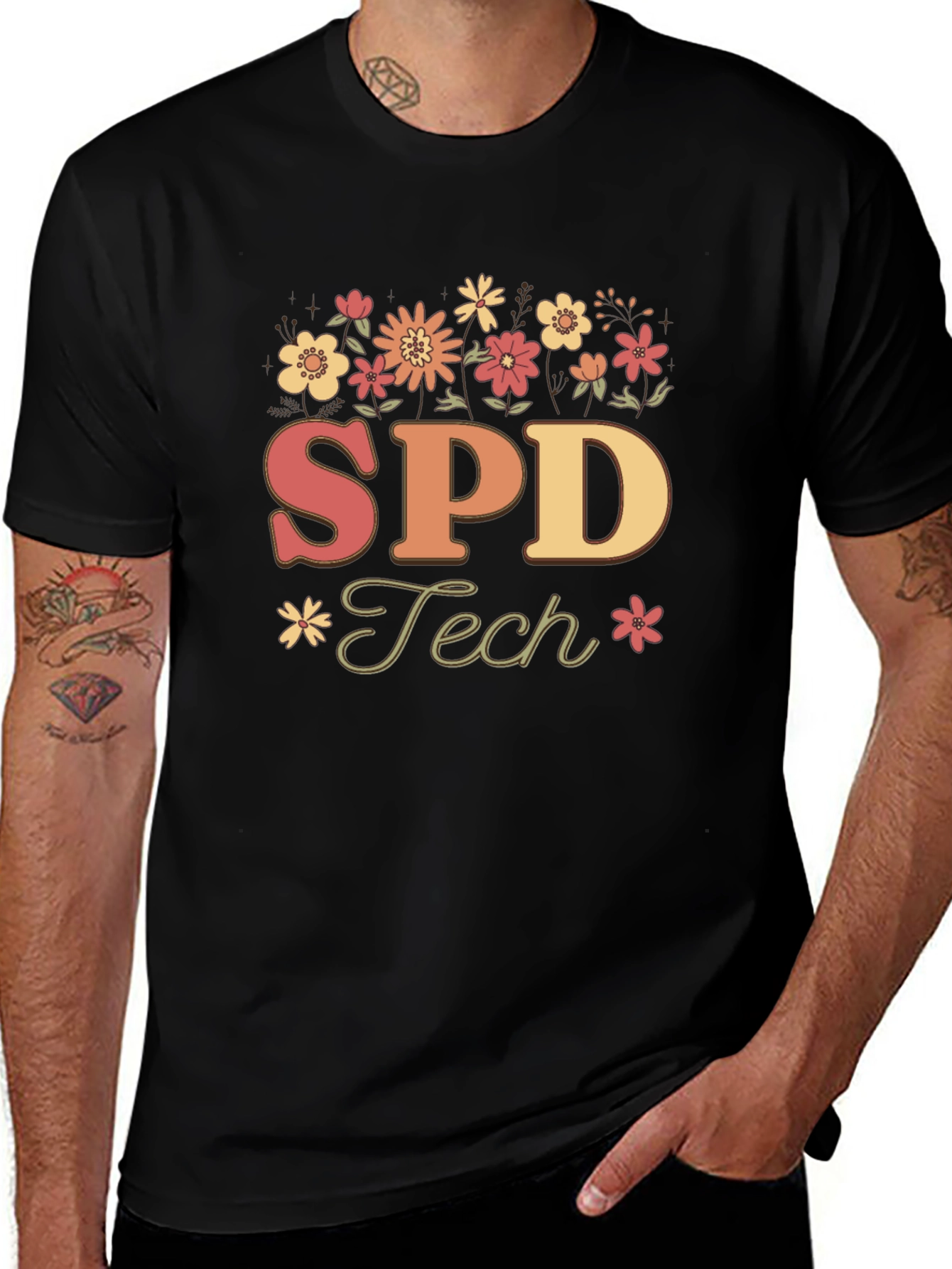 SPD Tech Floral T-Shirt - Special Education