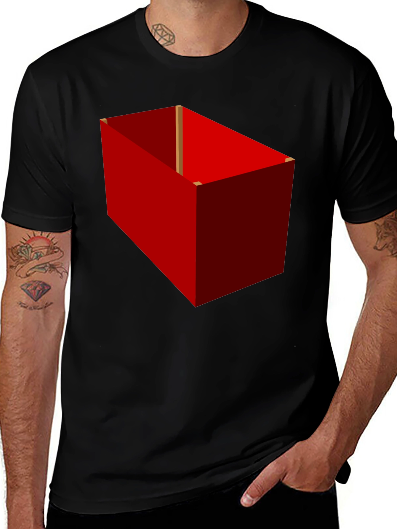 Variant 21 of Red Box Graphic Tee - Unique Design