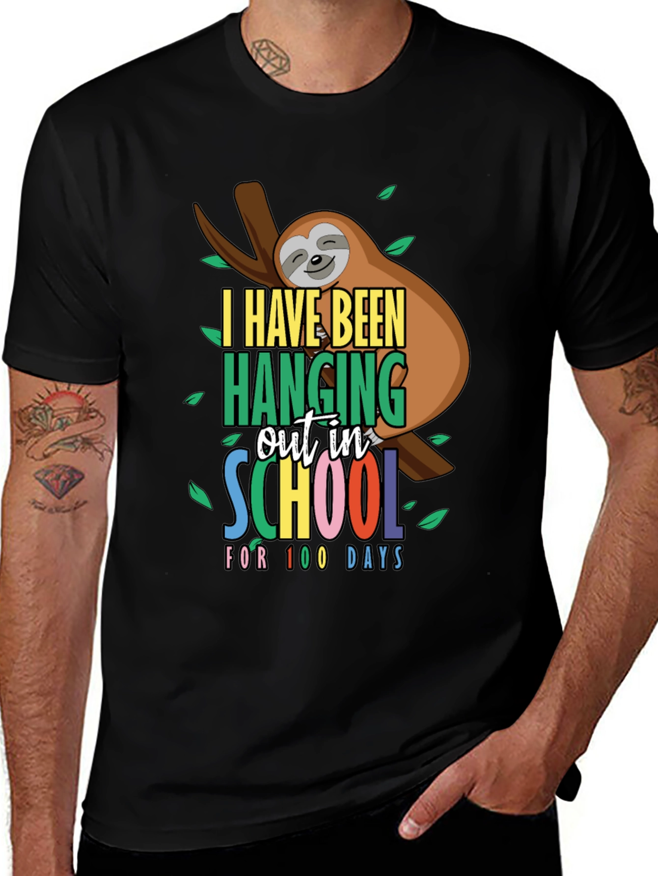 Variant 2 of 100 Days of School Sloth T-Shirt