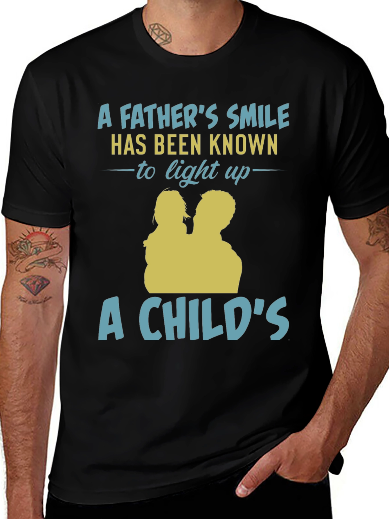 Variant 24 of Father's Smile Graphic Tee - Light Up a Child's Life