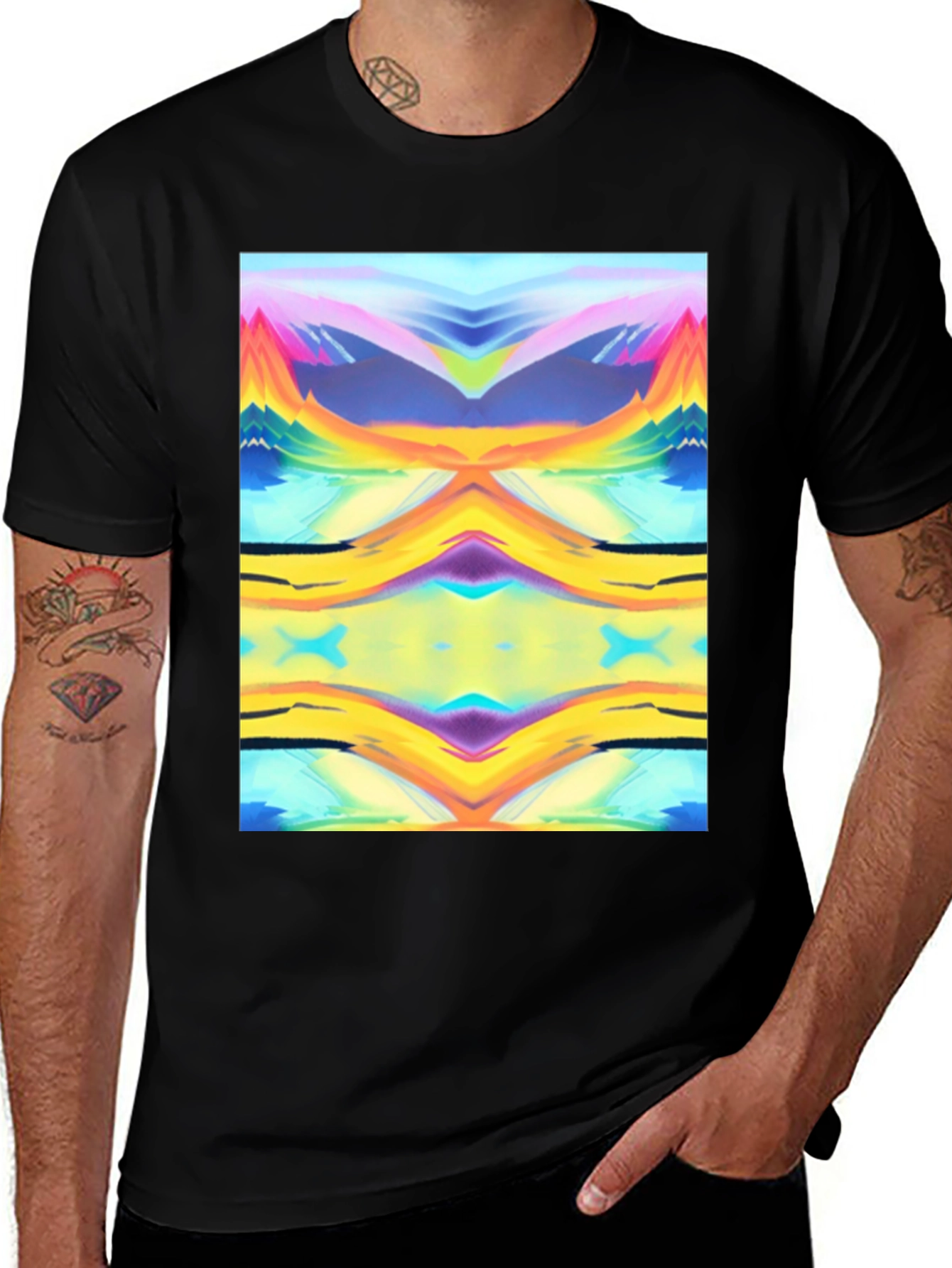Variant 7 of Abstract Mountainscape Graphic Tee