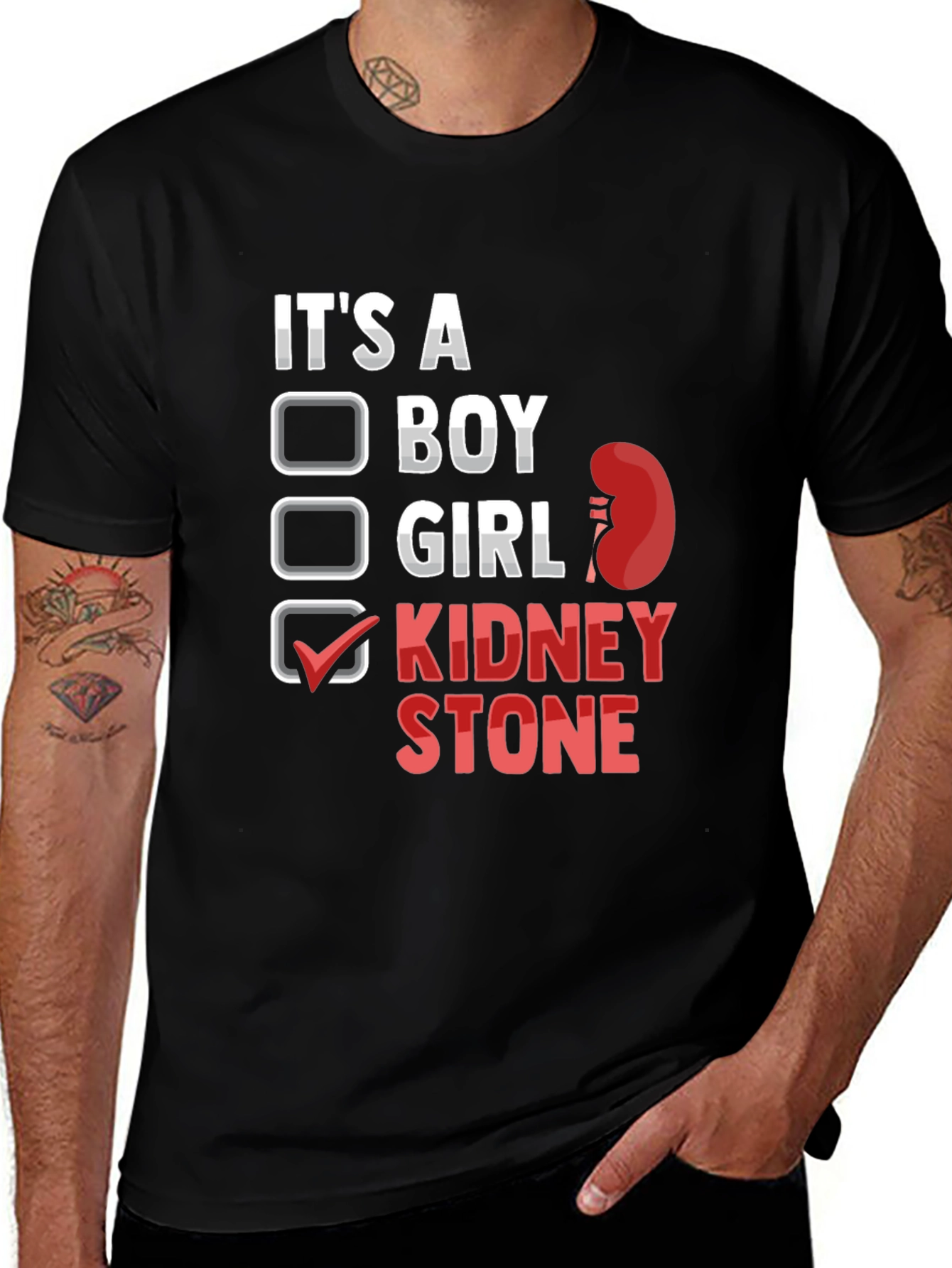 Variant 7 of Funny Kidney Stone Gender Reveal T-Shirt