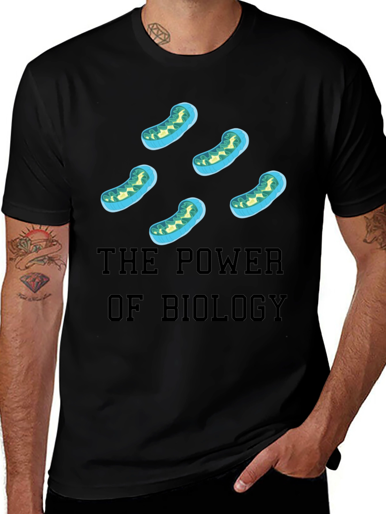 Variant 6 of Power of Biology T-Shirt - Mitochondria Design