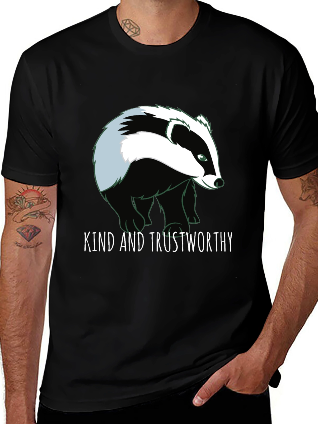 Variant 29 of Kind & Trustworthy Badger Graphic Tee