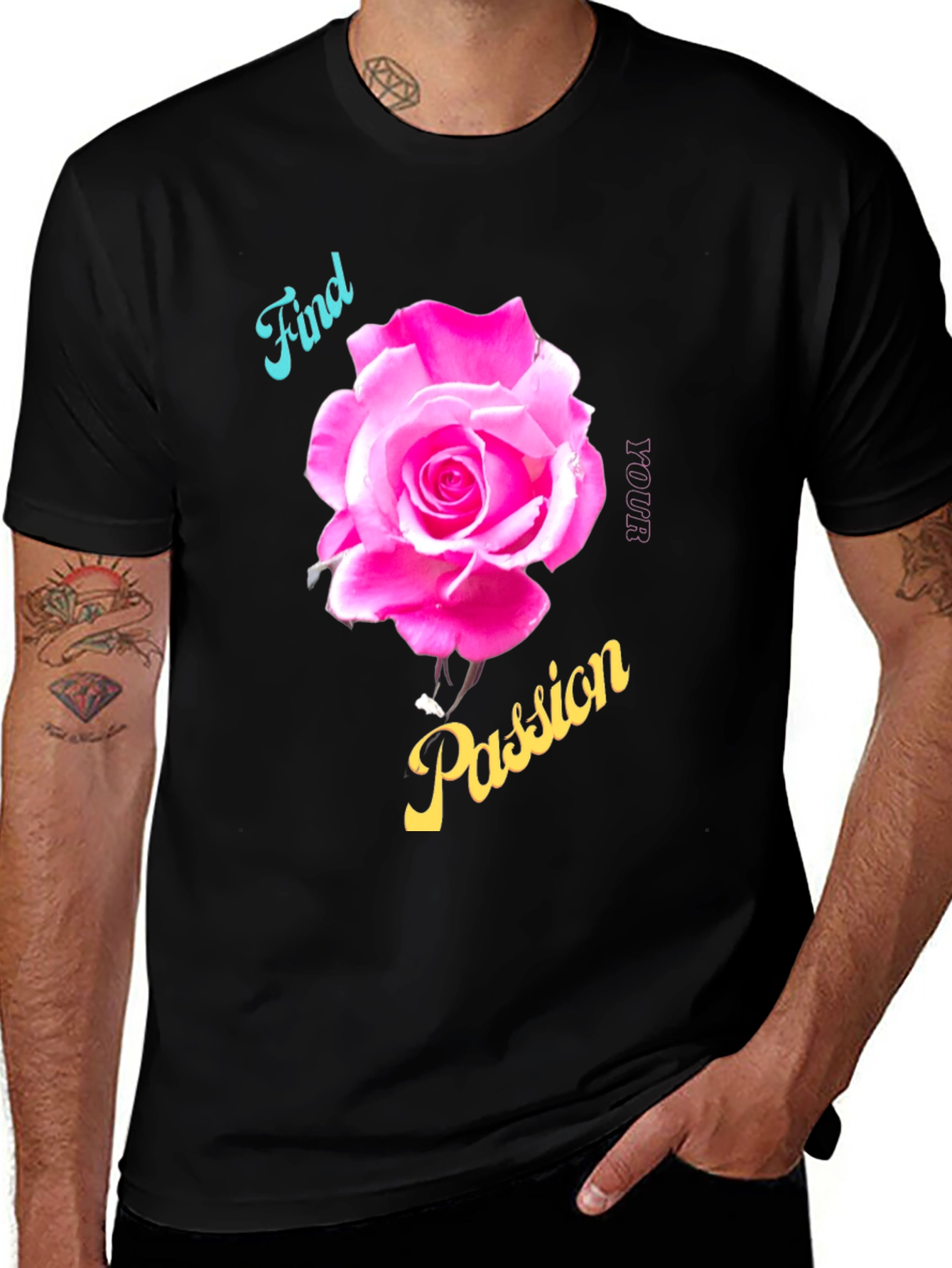 Variant 17 of Find Your Passion Rose Graphic T-Shirt
