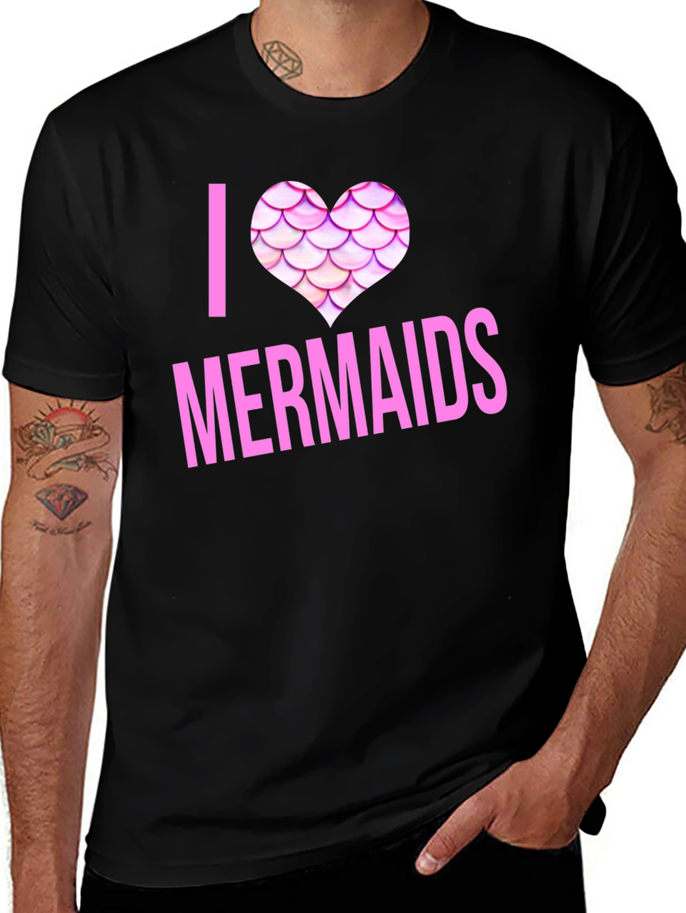 Variant 25 of I Heart Mermaids T-Shirt - Novelty Graphic Tee
