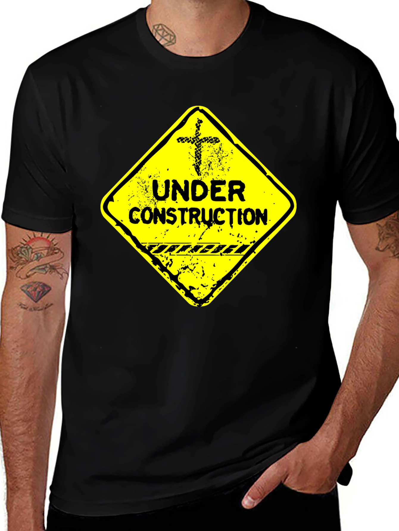 Variant 2 of Under Construction Graphic Tee