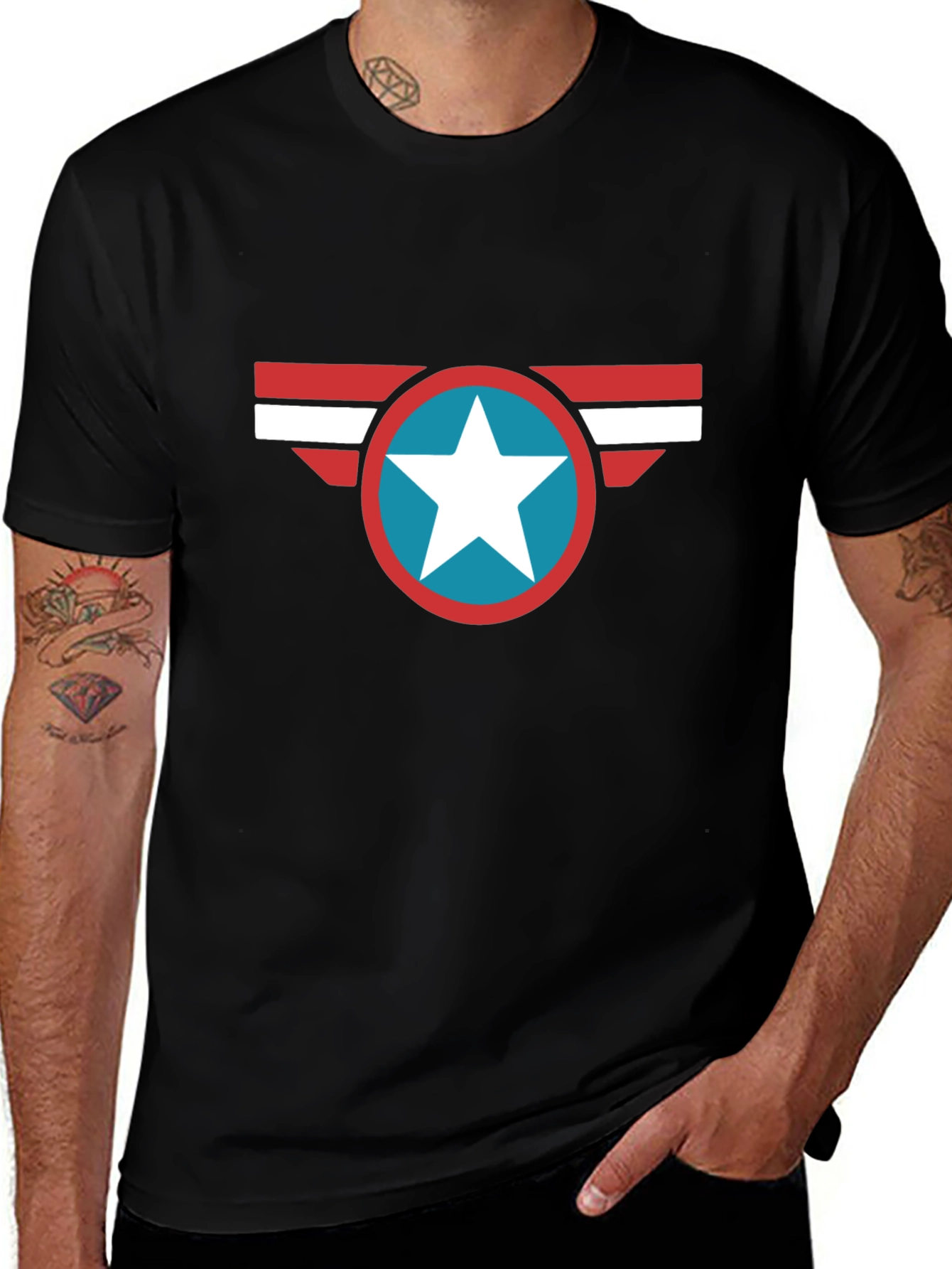 Variant 24 of Star Emblem Black T-Shirt