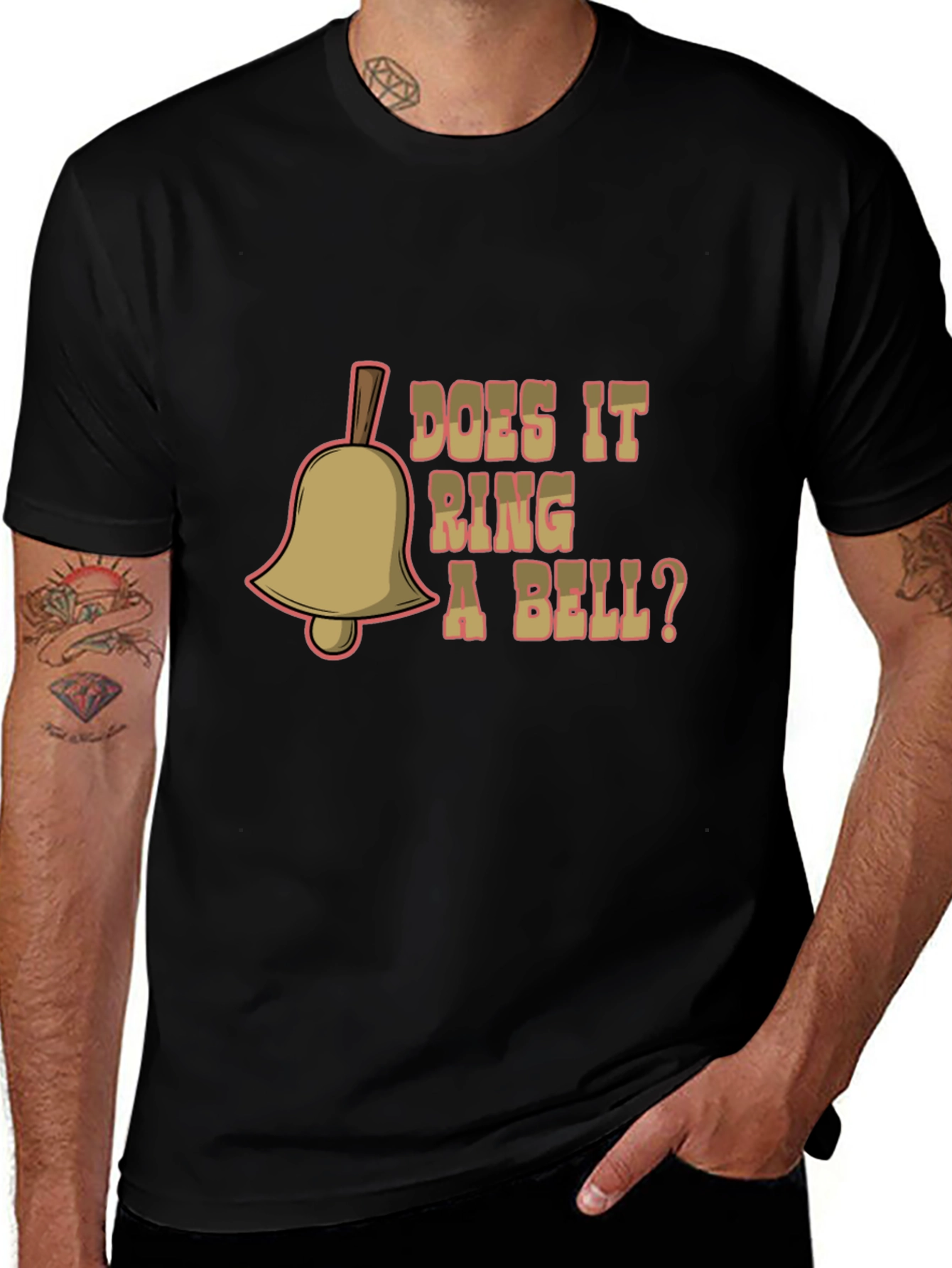 Black Does it Ring a Bell T-Shirt  main image