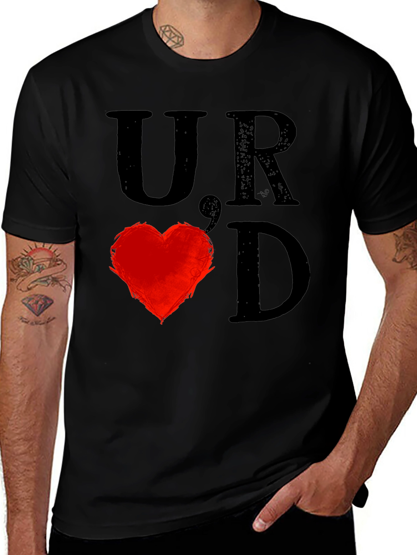 Variant 15 of UR Heart D Funny Graphic T-Shirt
