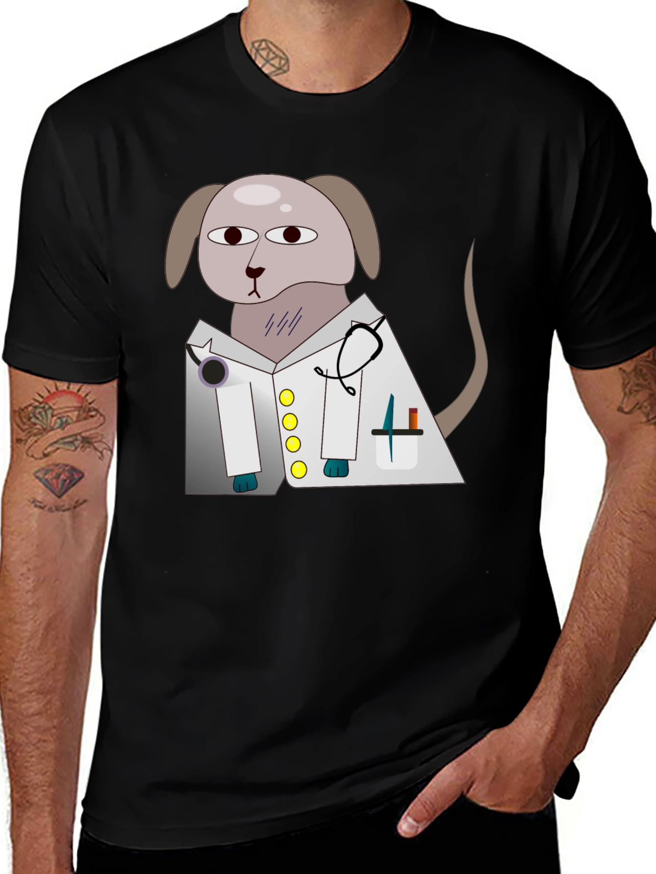 Variant 25 of Dog Doctor T-Shirt - Cartoon Vet Design
