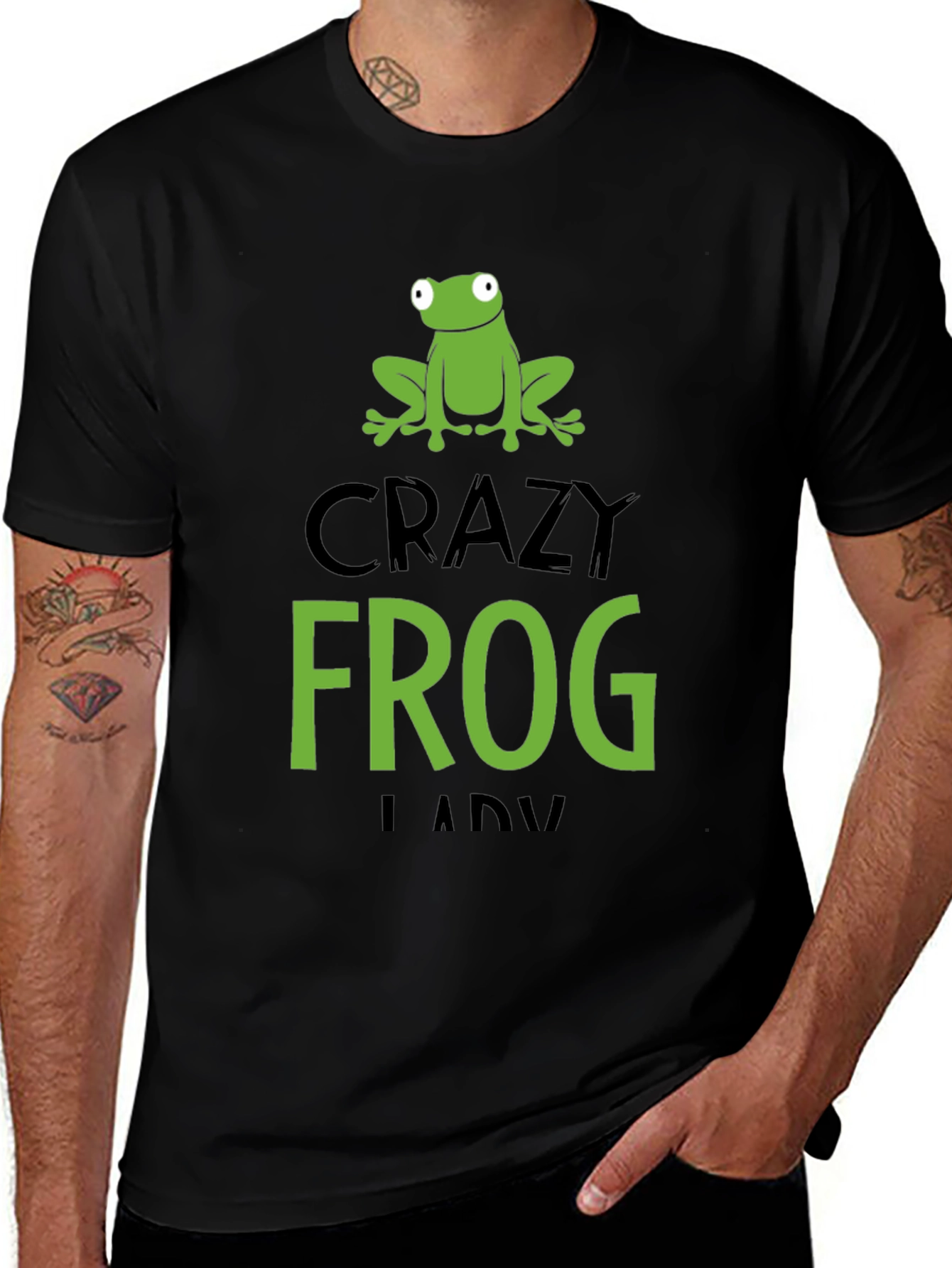 Variant 26 of Crazy Frog Lady T-Shirt - Funny Animal Lover Tee