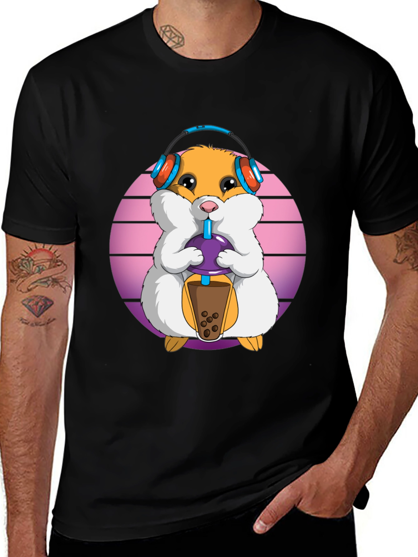 Variant 5 of Hamster Bubble Tea T-Shirt - Cute Animal Tee