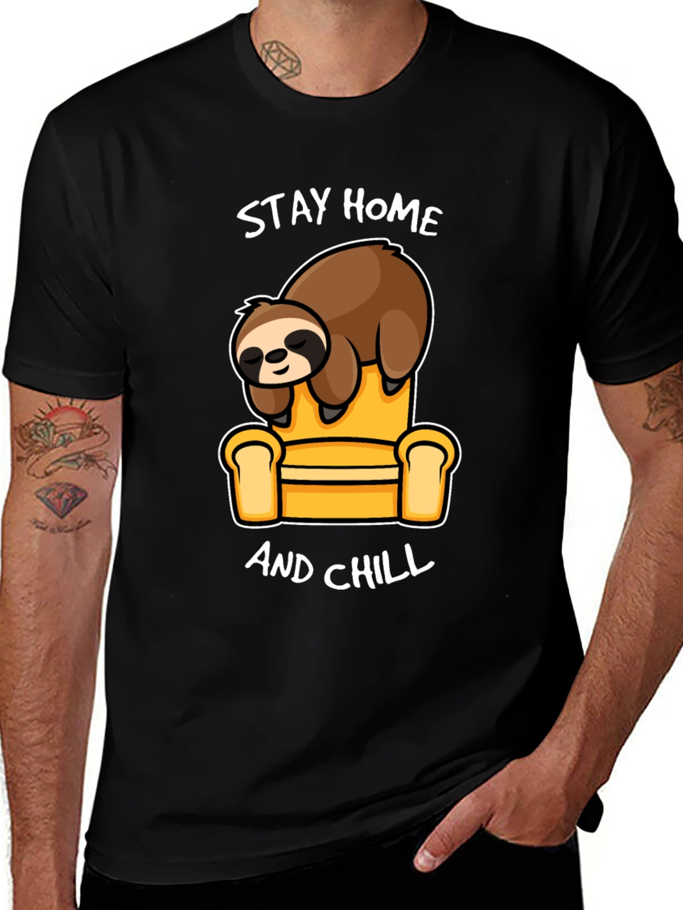 Variant 27 of Stay Home and Chill Sloth T-Shirt