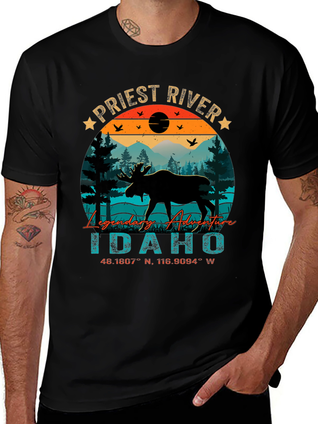 Variant 20 of Priest River Idaho Adventure T-Shirt
