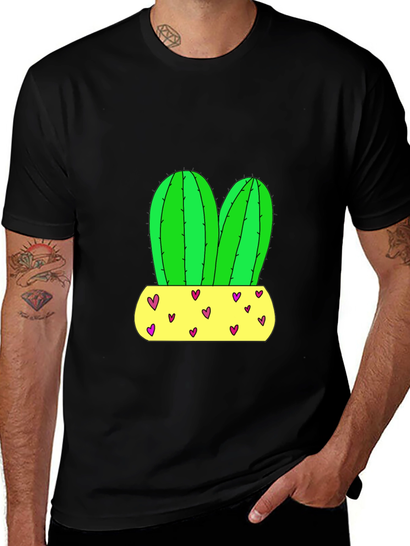 Variant 14 of Cactus Love T-Shirt - Unique Potted Plant Design