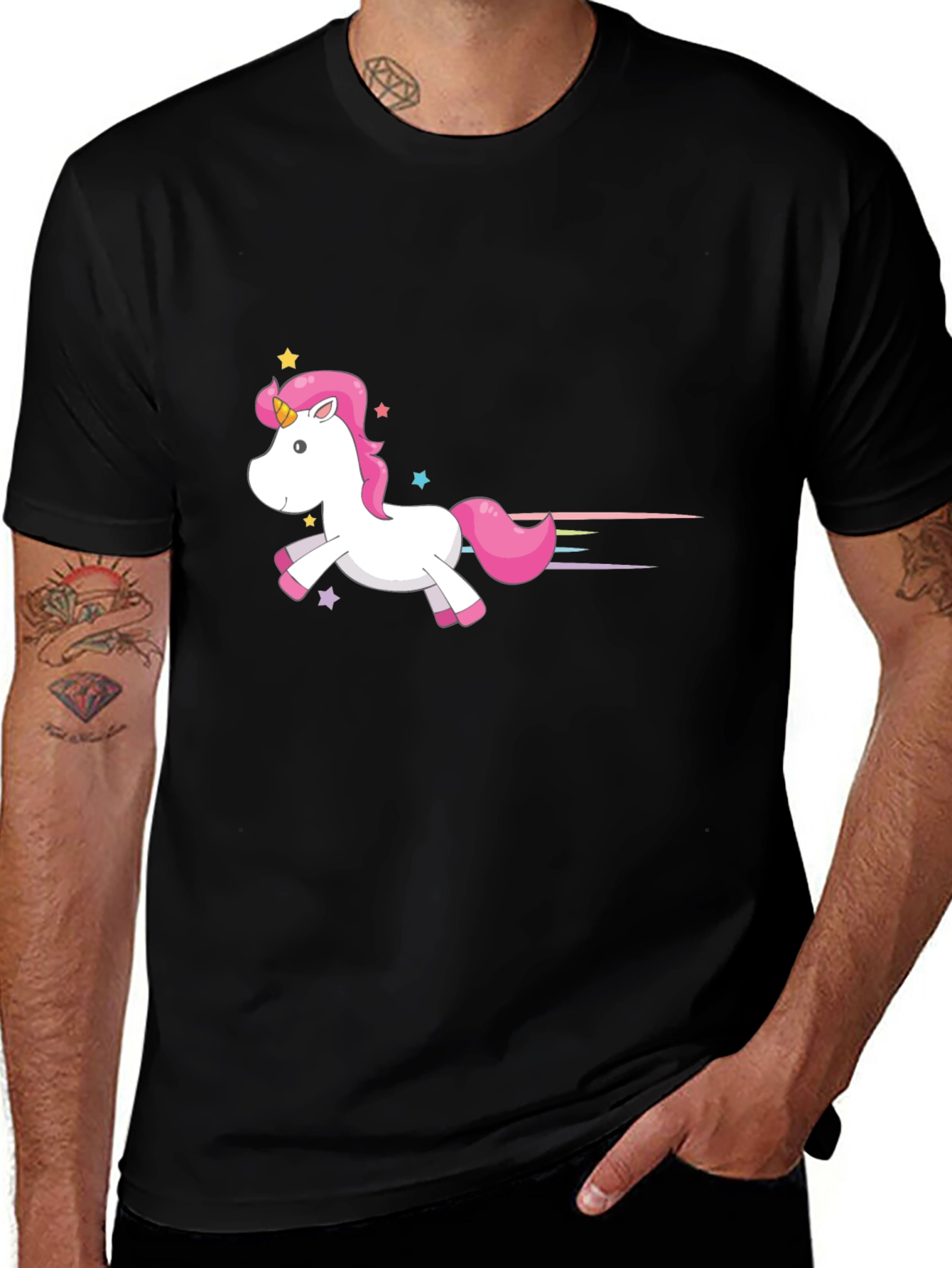 Variant 12 of Unicorn Graphic Tee - Black