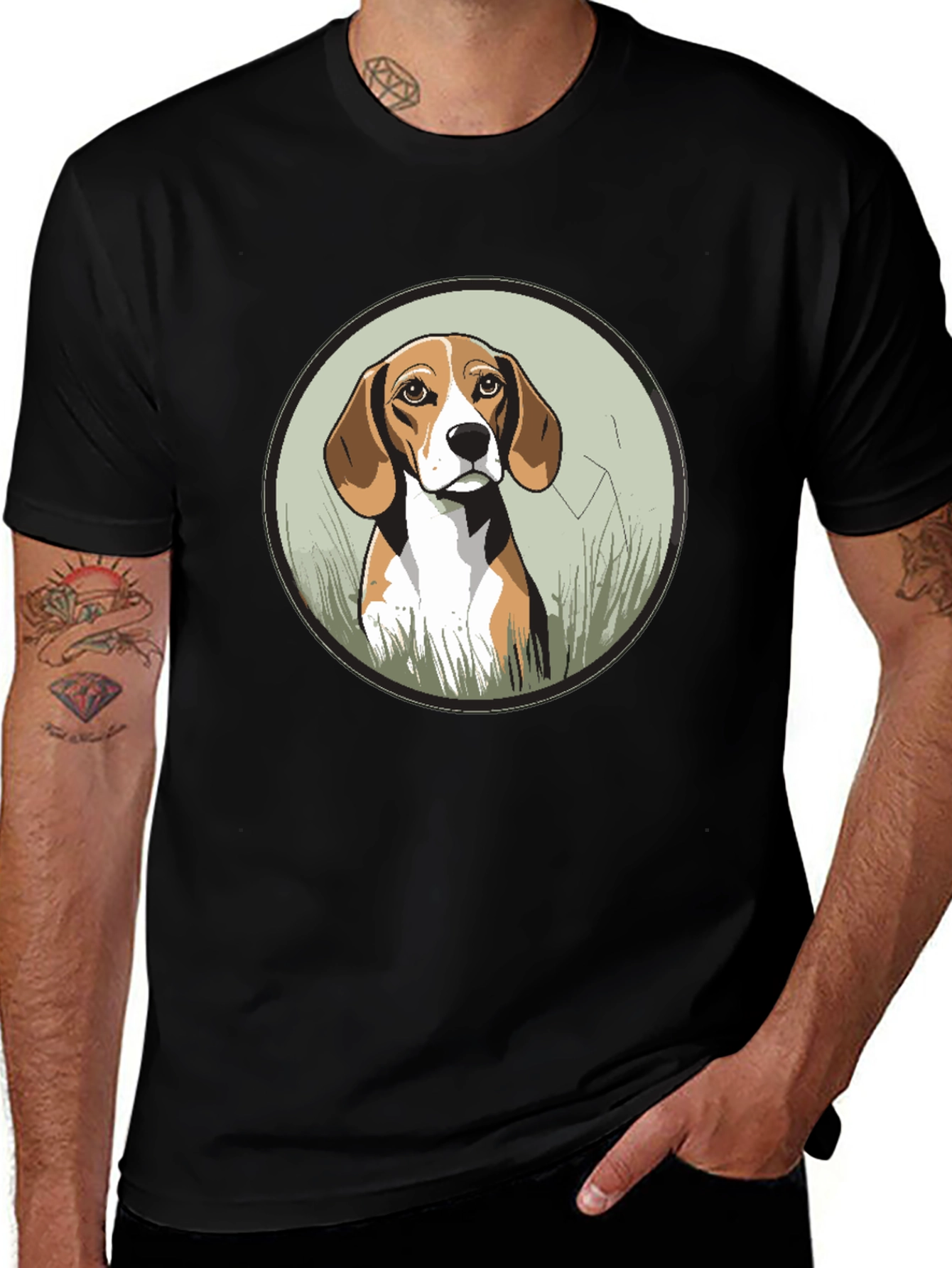 Variant 17 of Dog Graphic Tee - Beagle Breed Crewneck
