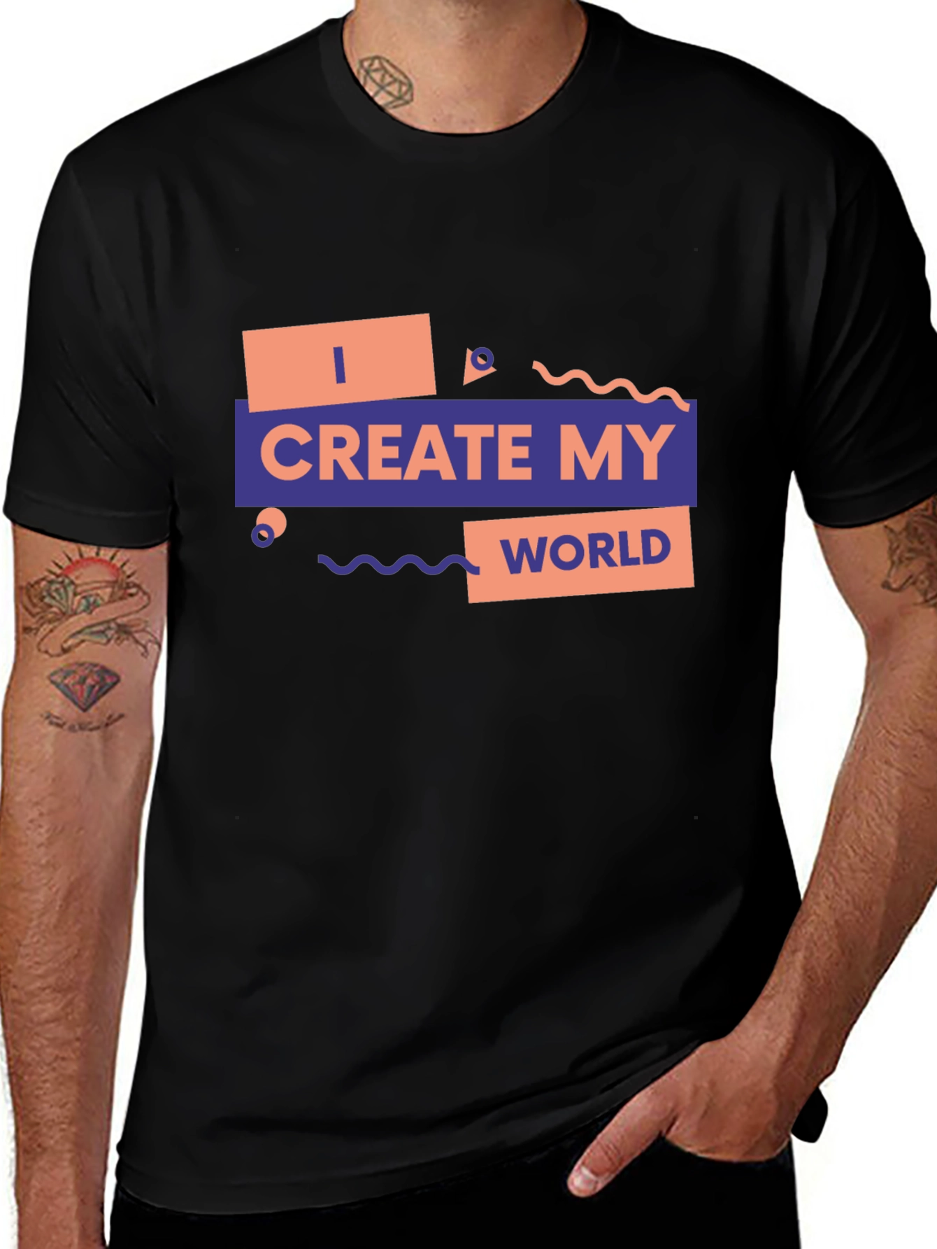 Variant 21 of I Create My World Graphic Tee - Stylish Design