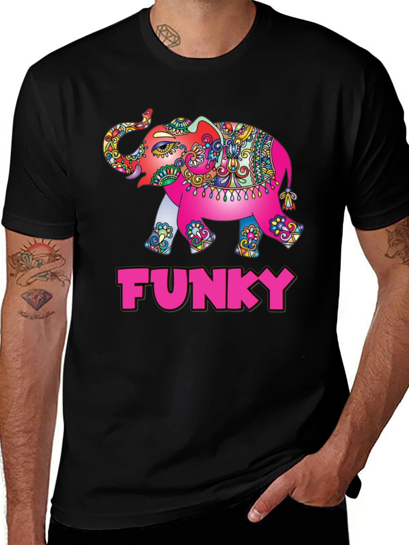 Variant 30 of Funky Elephant Graphic Tee - Stylish Men's T-Shirt