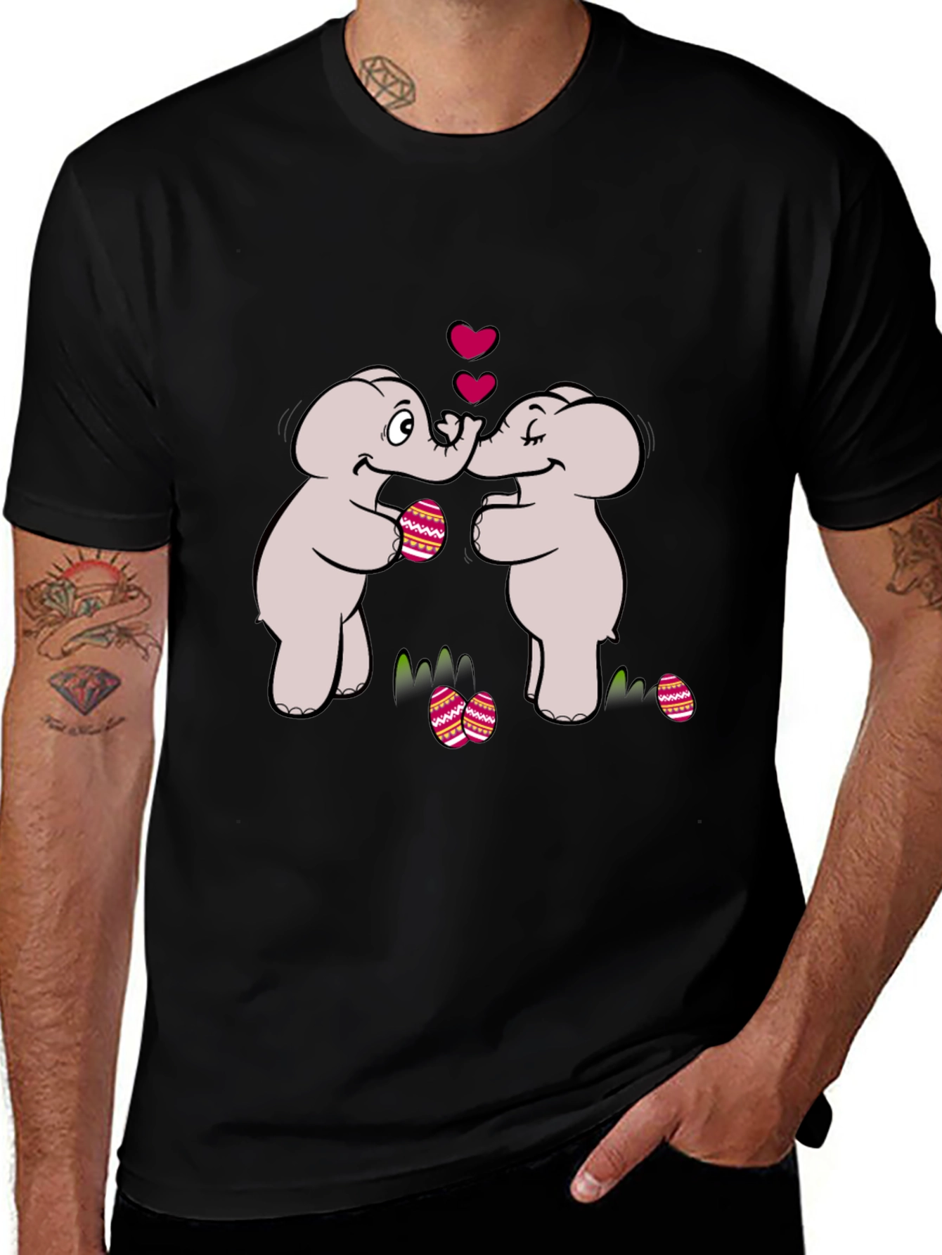 Cute Elephant Love Easter Egg T-Shirt