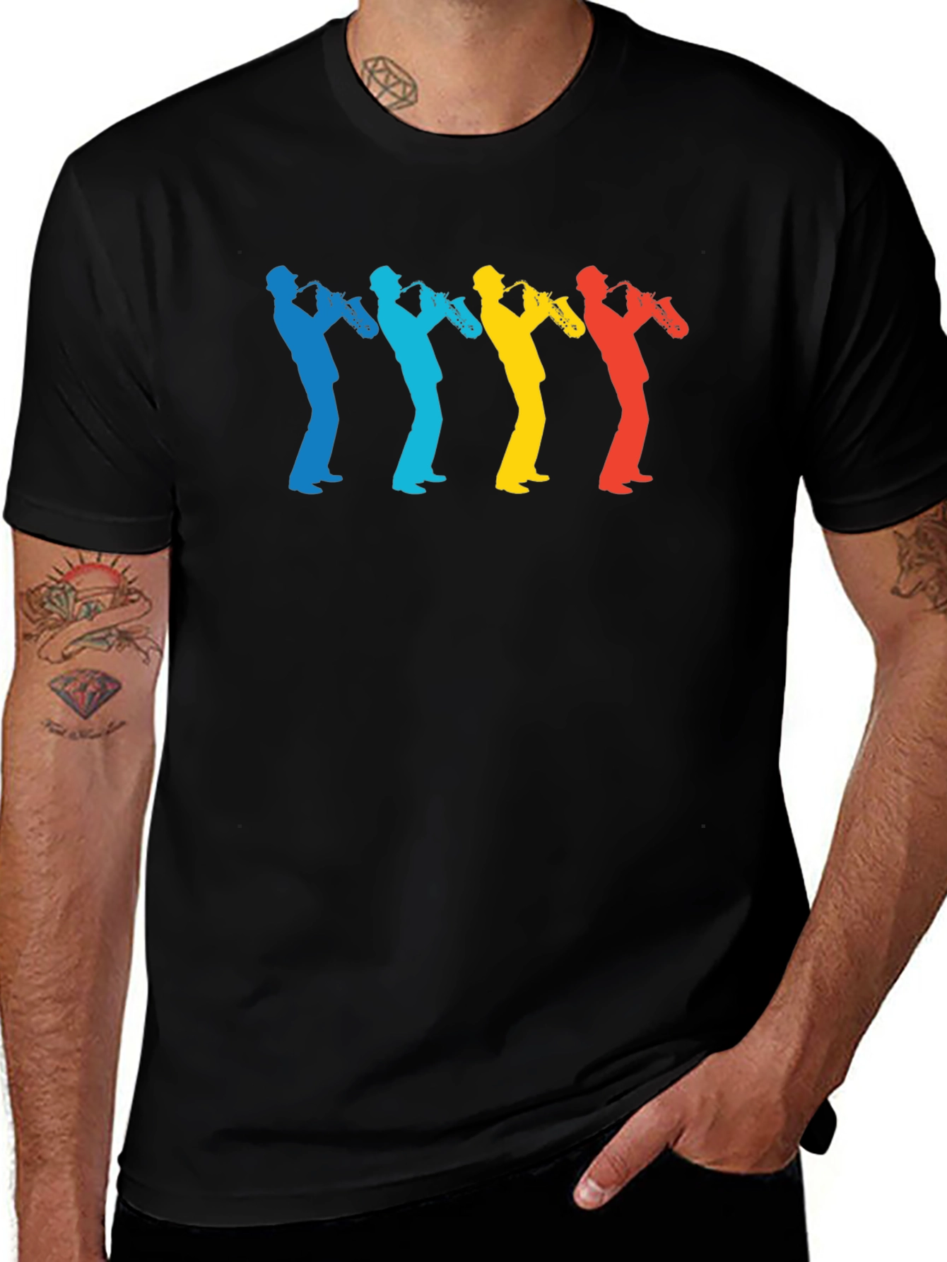 Variant 5 of Cool Saxophone Players Graphic T-Shirt