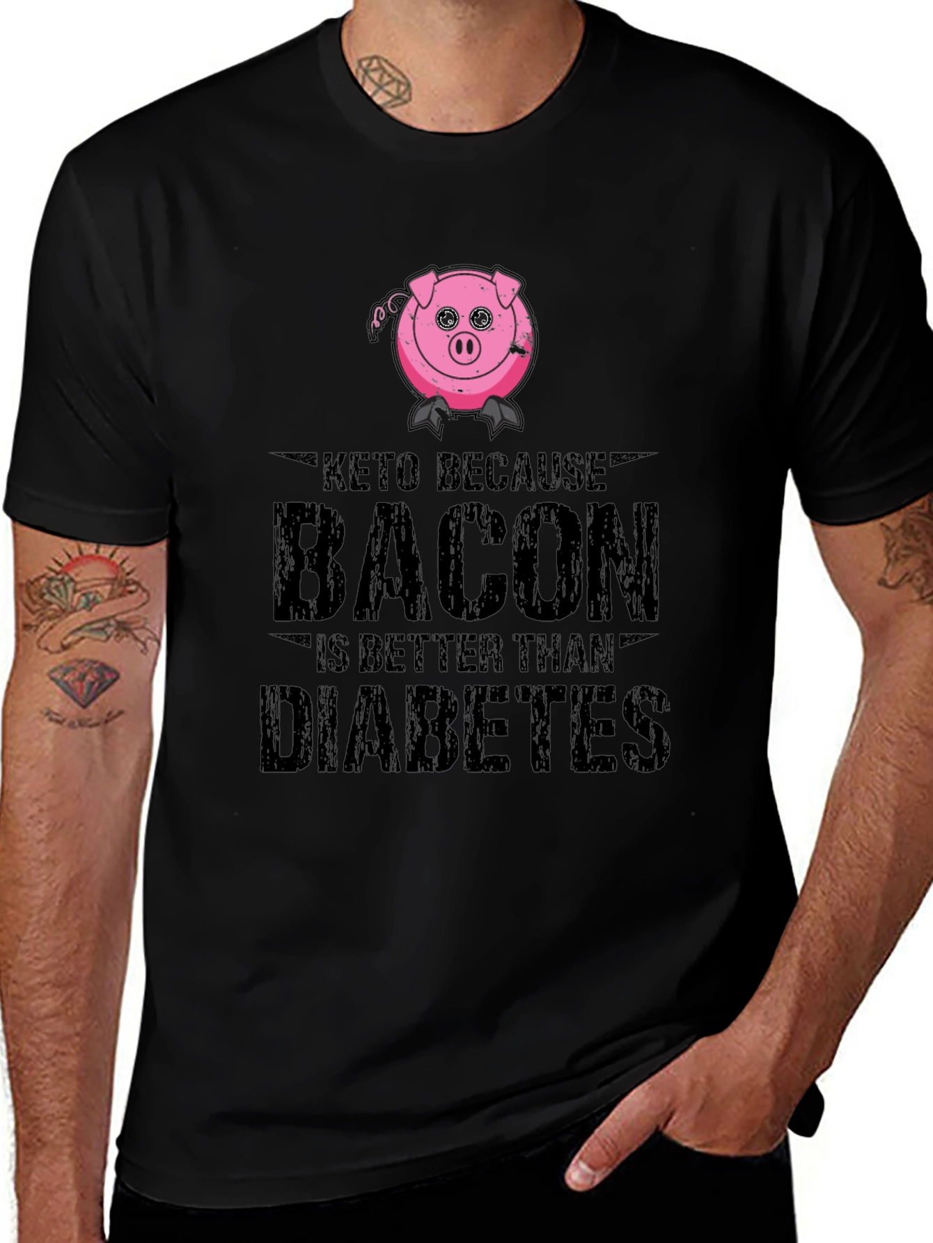 Variant 15 of Keto Bacon is Better Than Diabetes T-Shirt