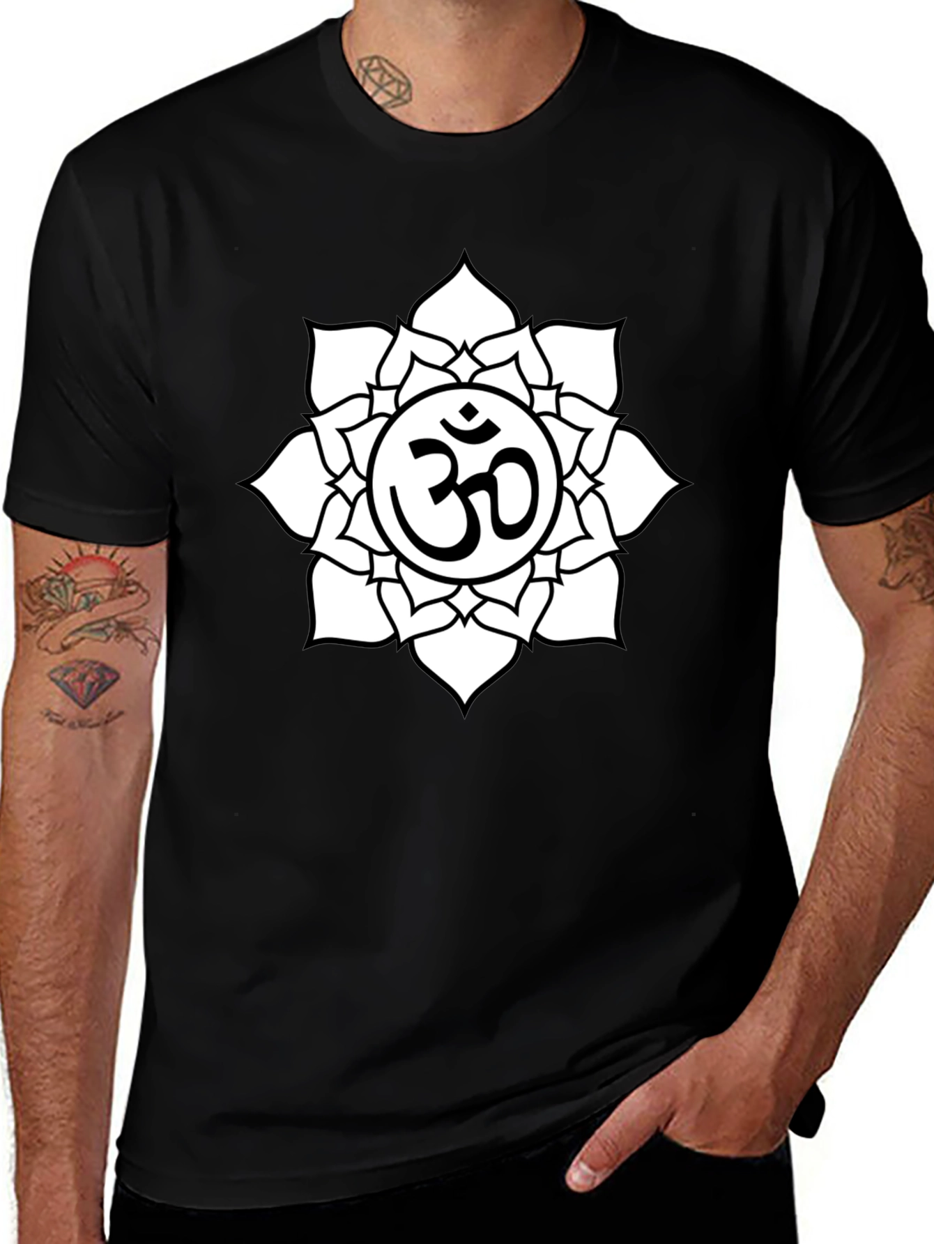 Variant 17 of Om Symbol Lotus Flower Graphic T-Shirt