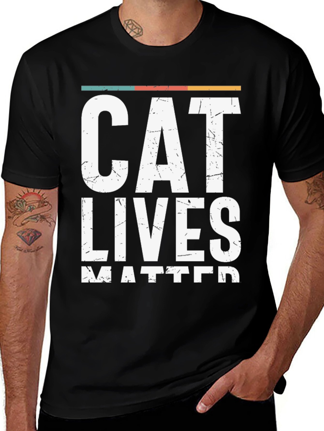 Variant 21 of Cat Lives Matter Graphic Tee