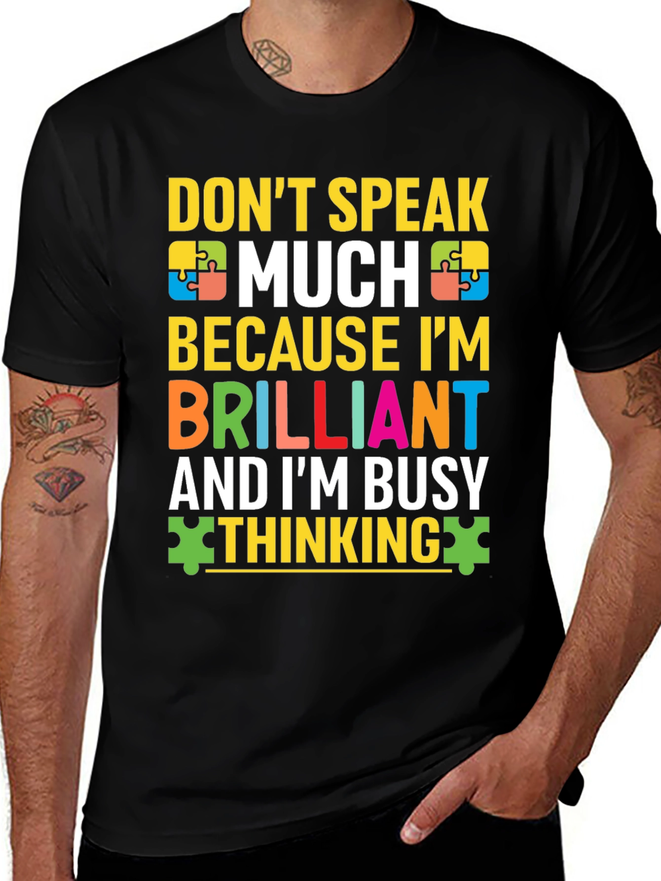 Variant 8 of Brilliant Thinker Tee - Autism Awareness
