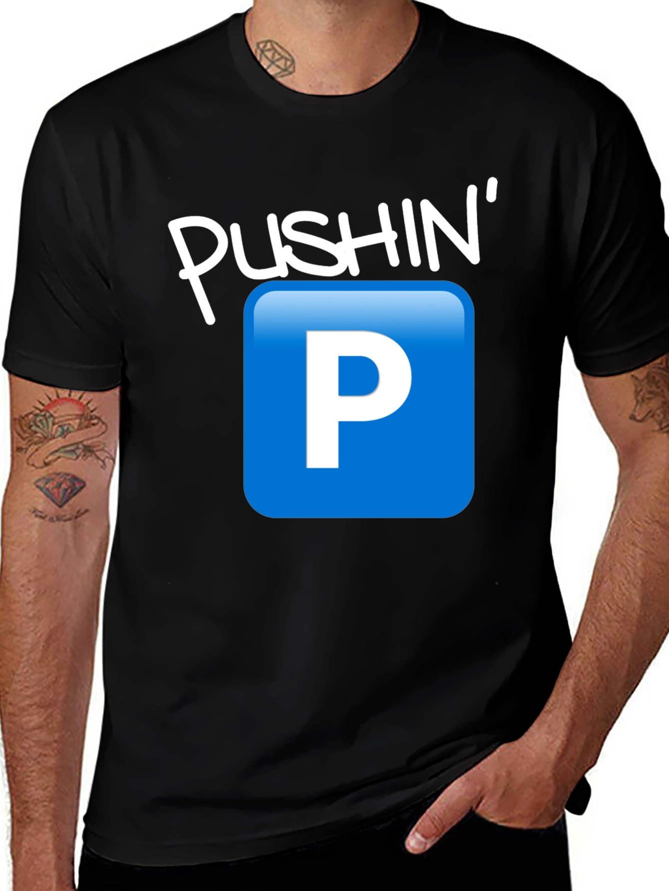 Variant 16 of Pushin' P Emoji Graphic T-Shirt