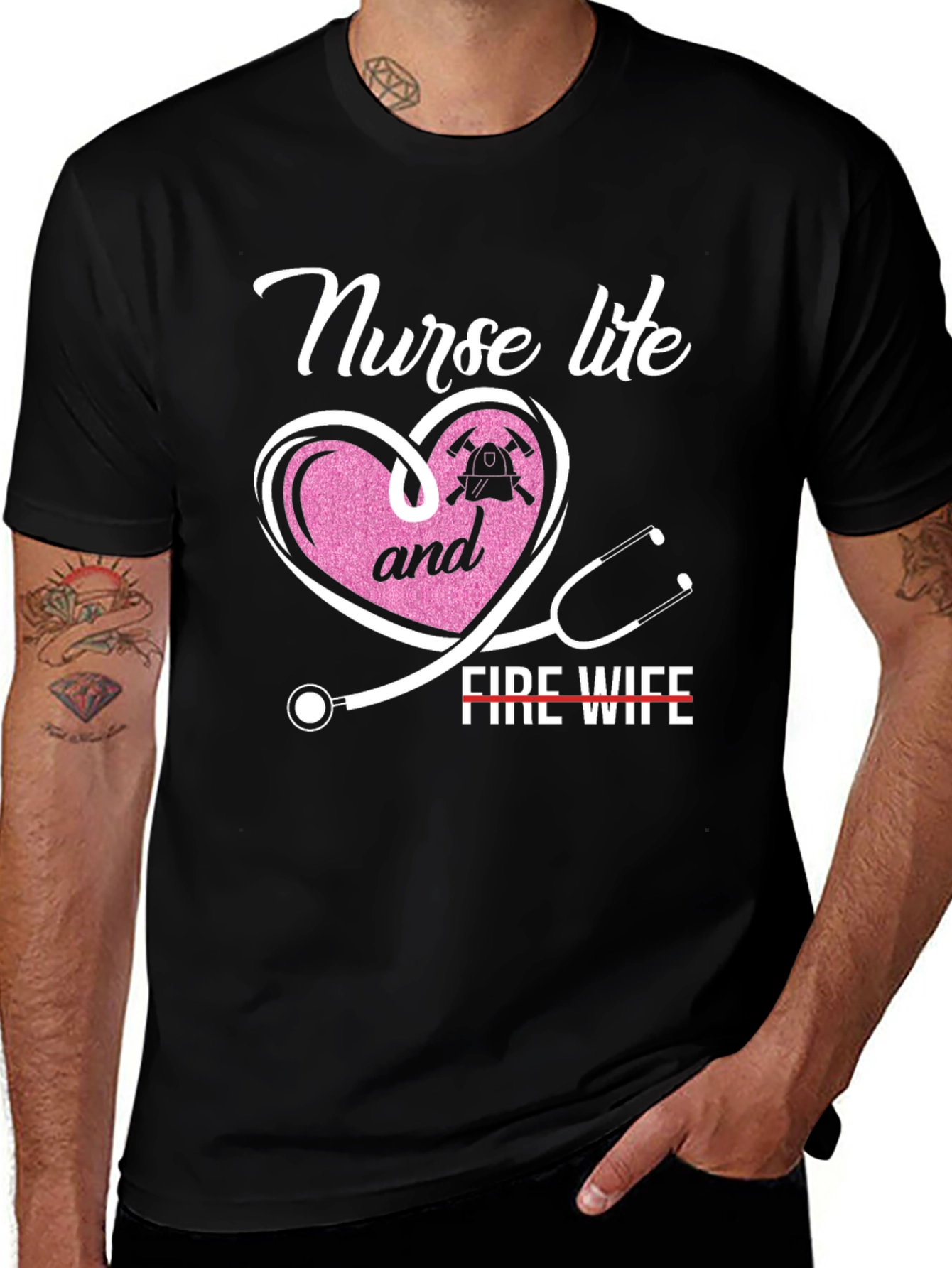 Nurse Life & Fire Wife T-Shirt