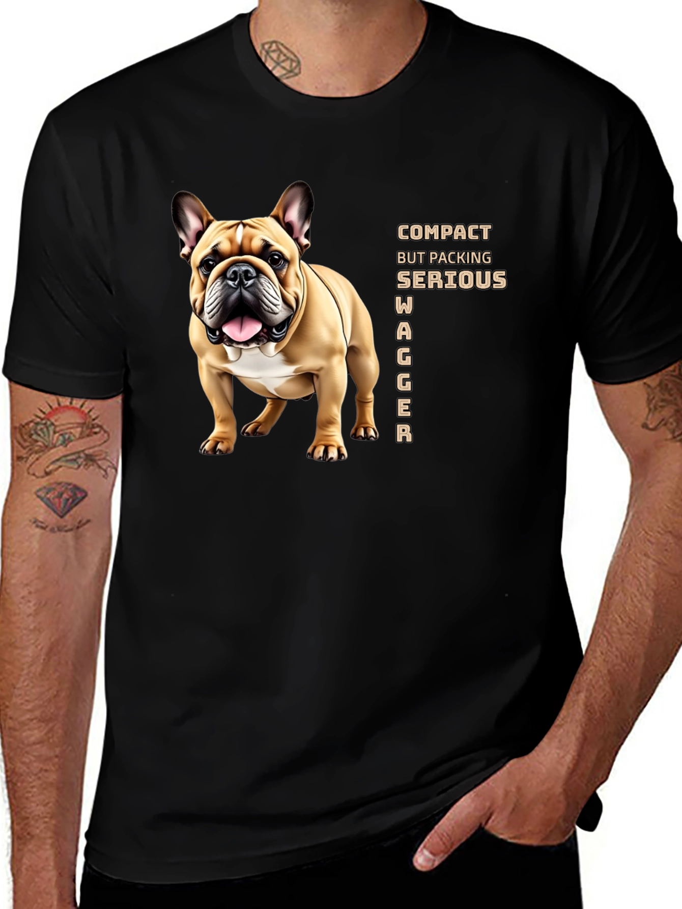 Variant 6 of Bulldog Wagger T-Shirt - Serious Style!