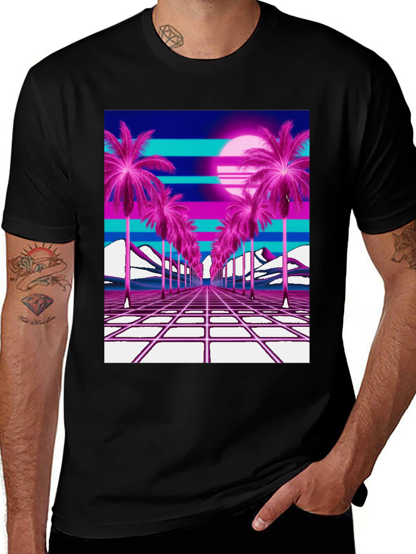 Variant 18 of Retro Palm Tree T-Shirt