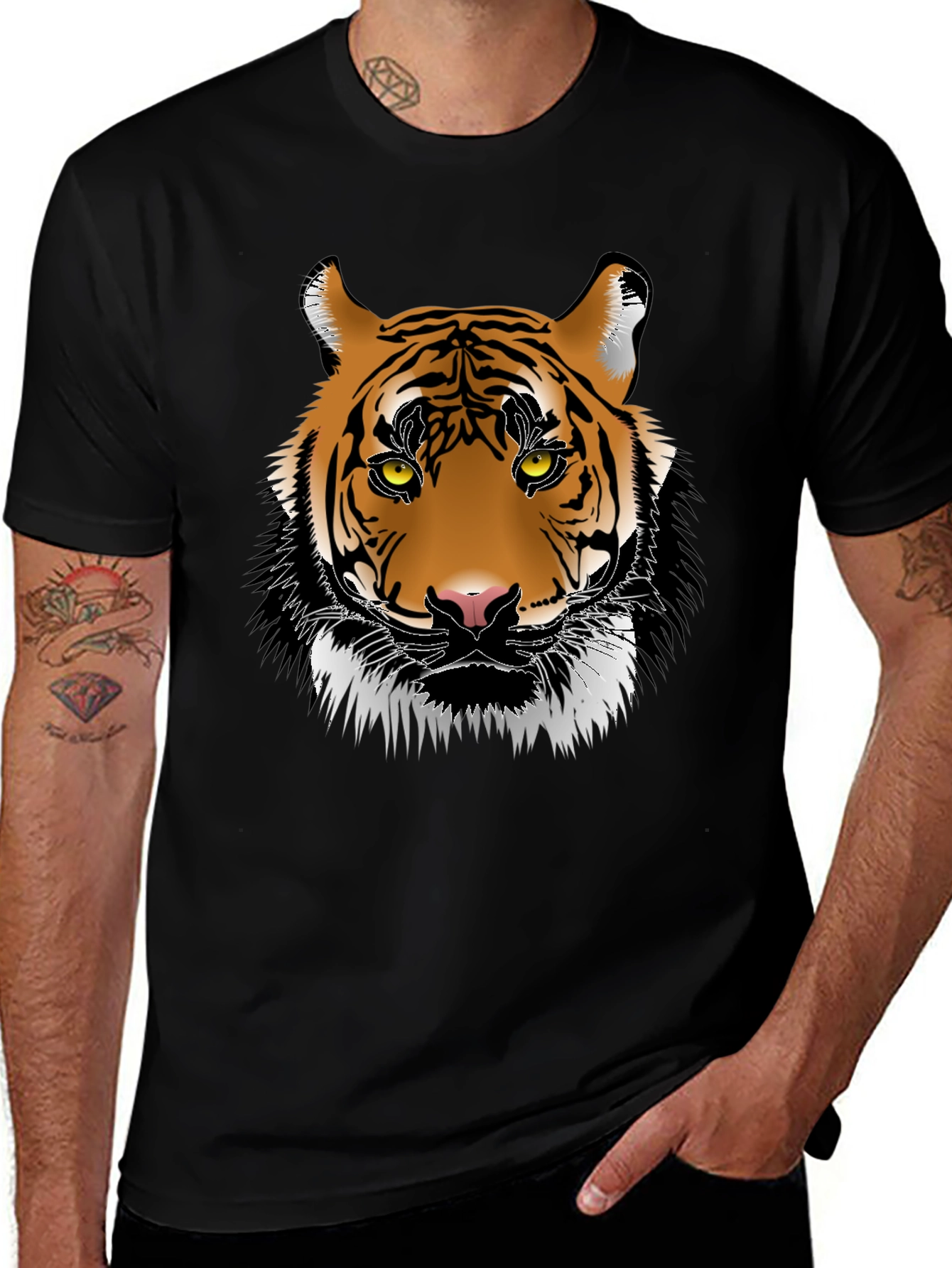 Variant 17 of Bold Tiger Graphic Tee - Black