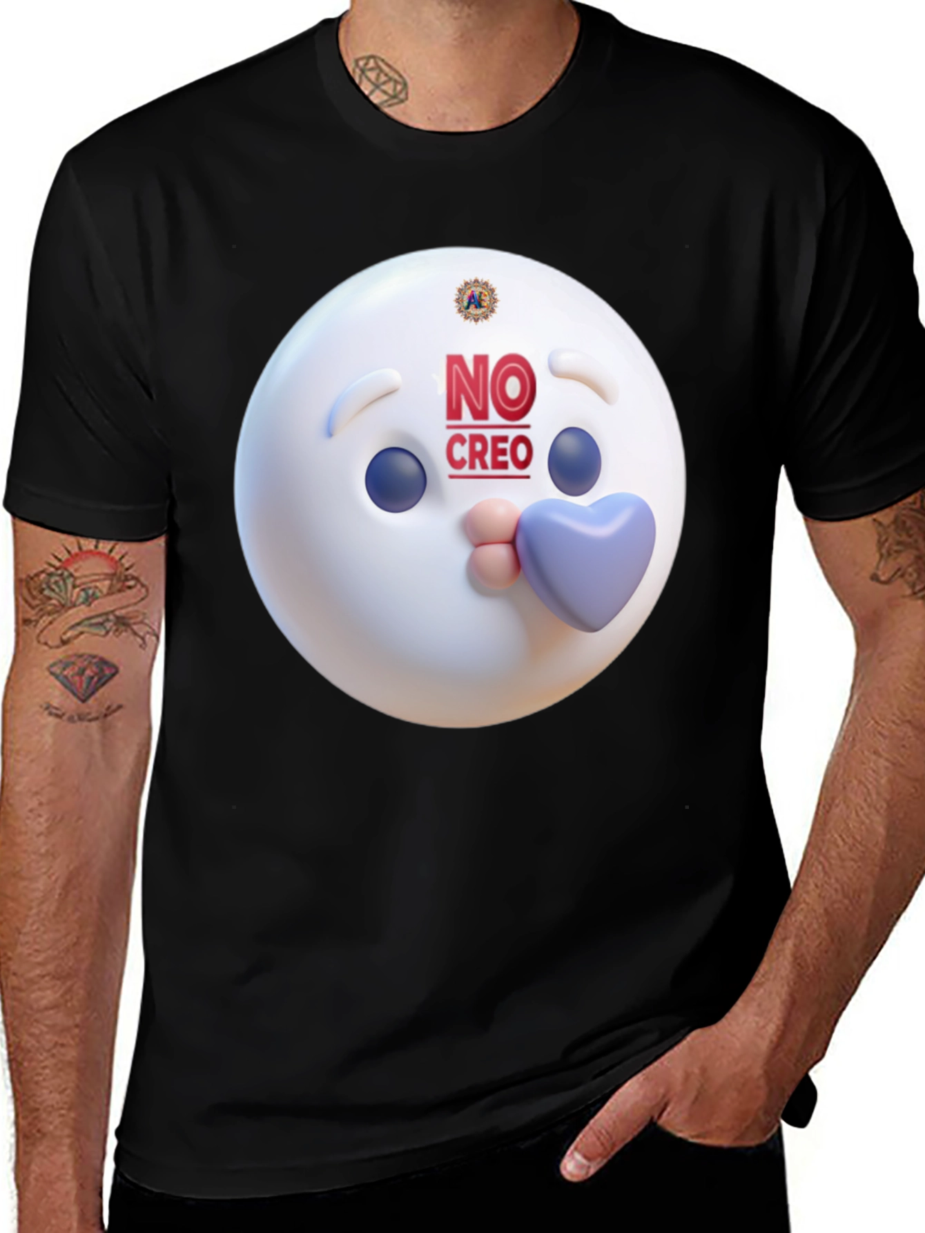 Variant 24 of Novelty Graphic Tee - "No Creo" Emoji Design