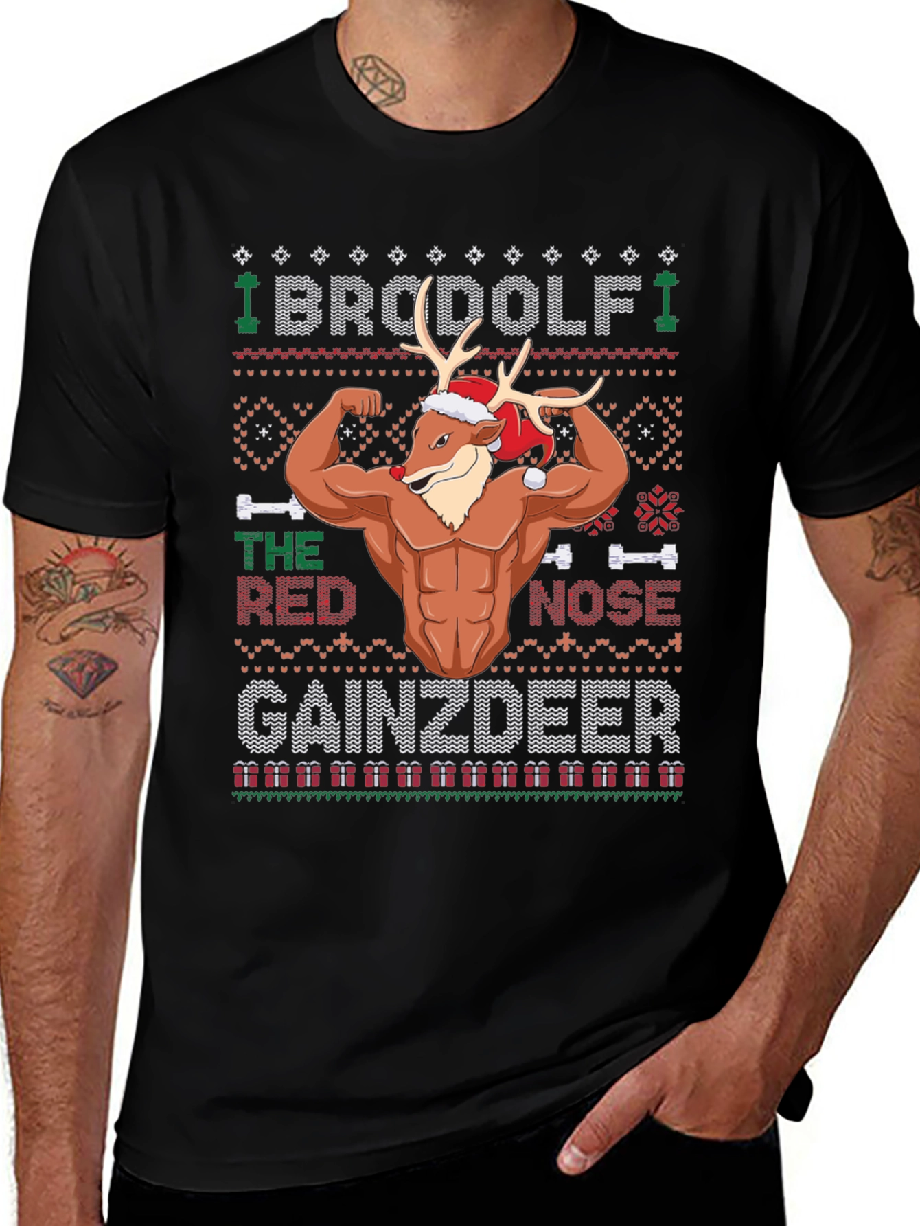 BroDolf Gainzdeer Christmas T-Shirt
