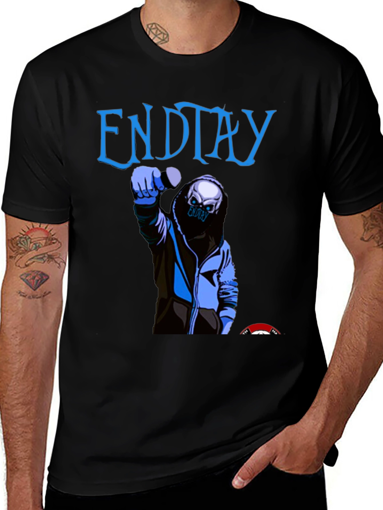 Variant 20 of Edntay Graphic T-Shirt - Black Cotton Tee
