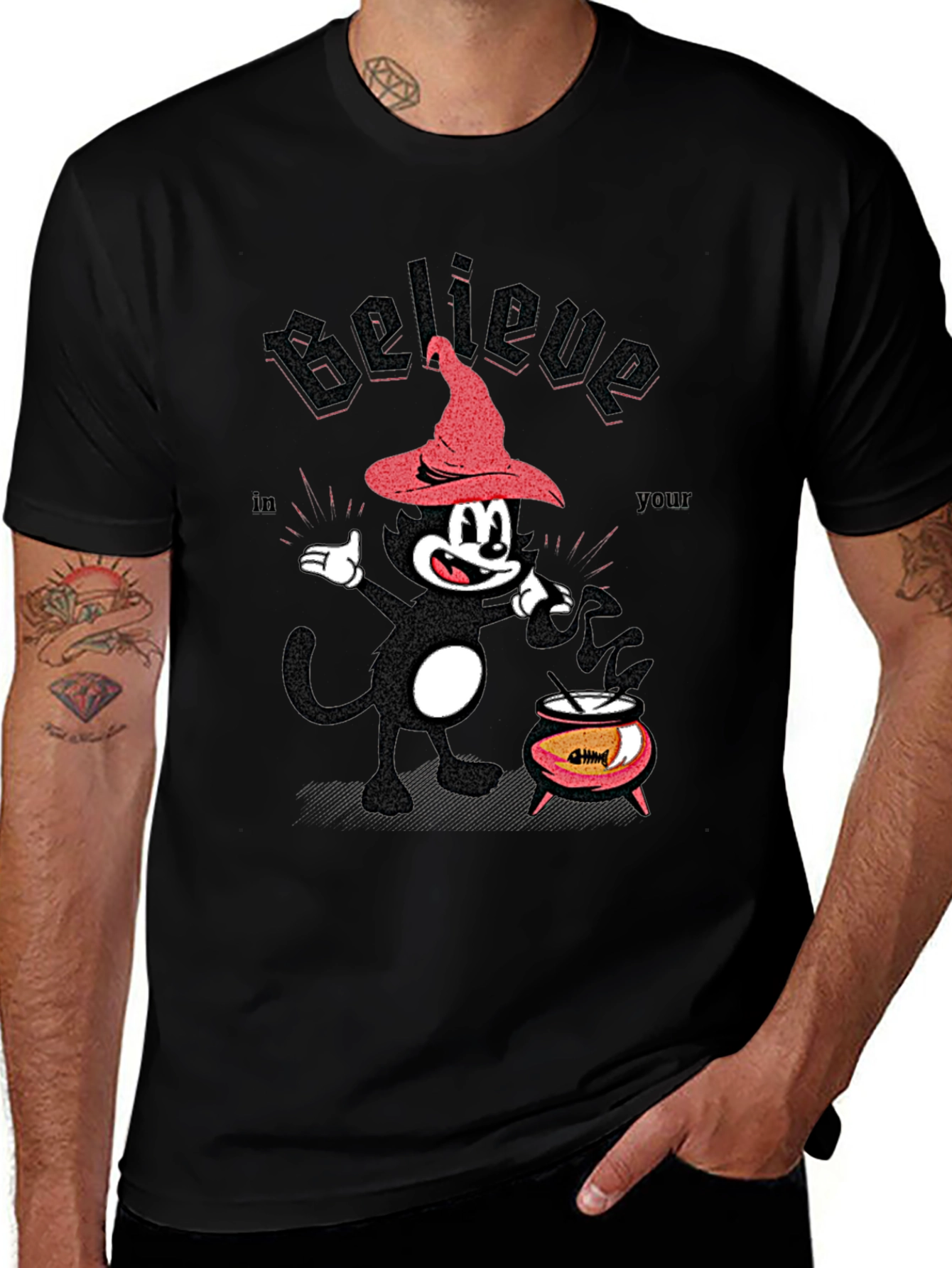 Variant 15 of Believe in Your Magic Cat Halloween T-Shirt
