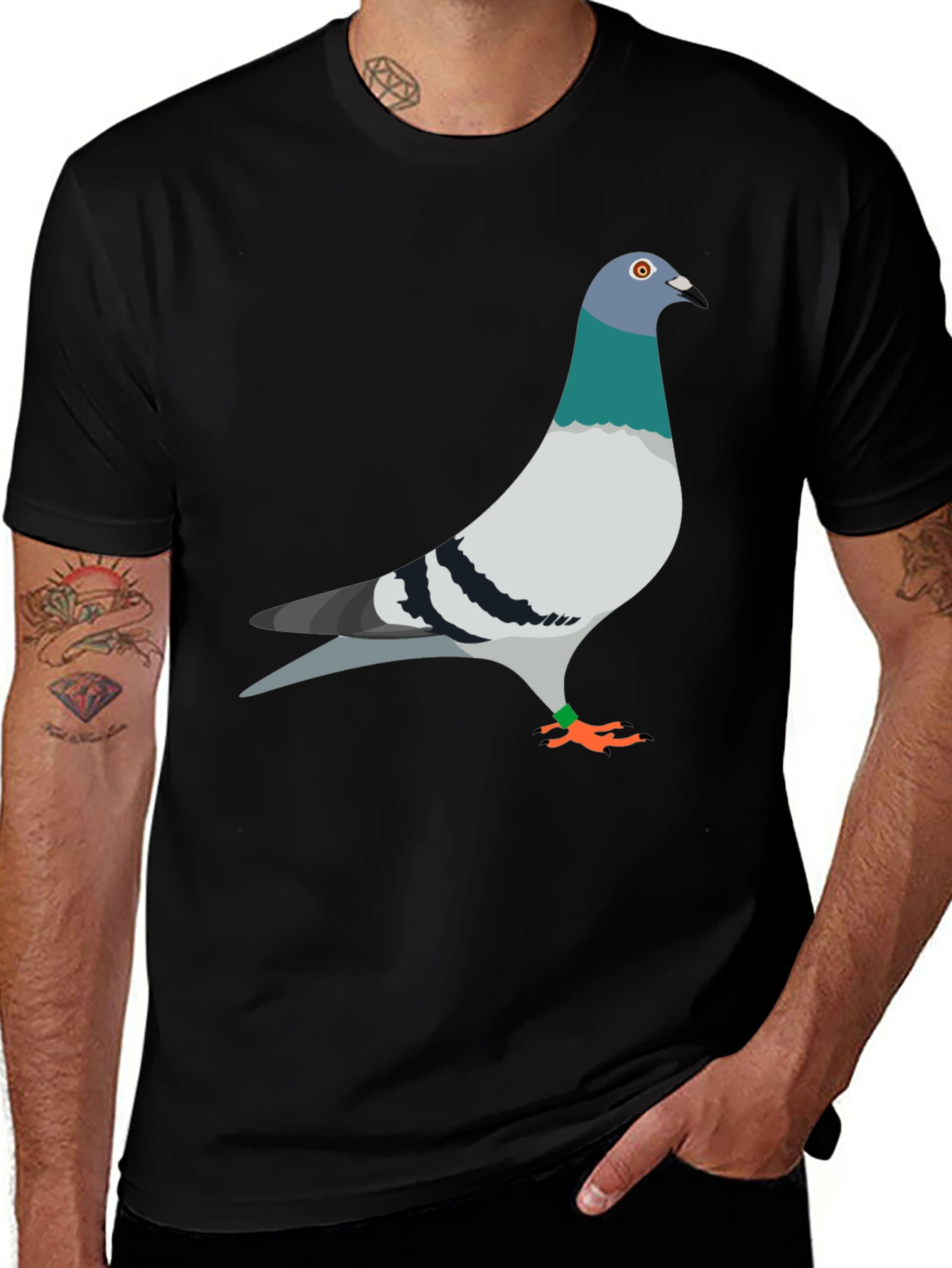 Variant 16 of Pigeon Graphic Tee - Classic Comfort