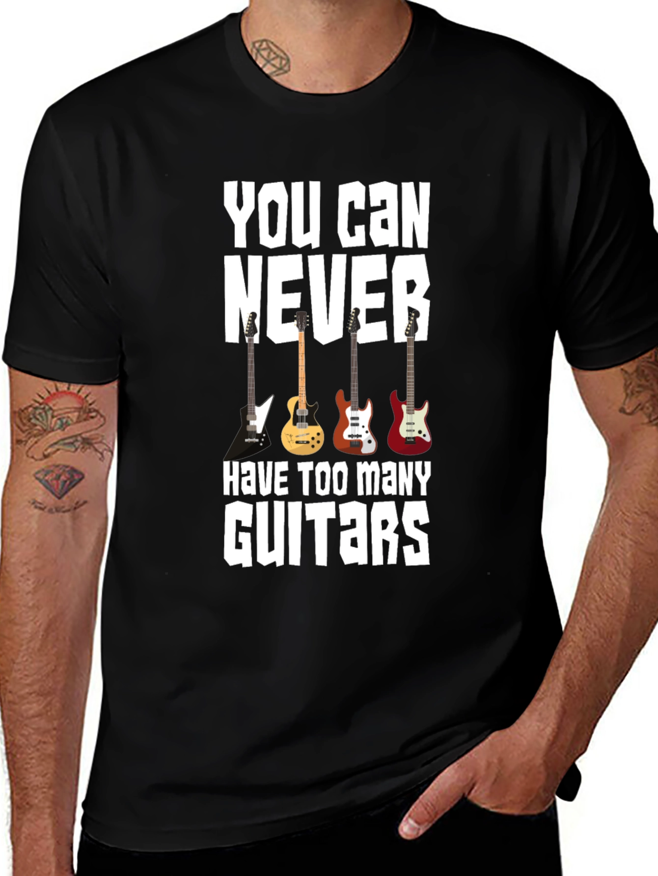 Variant 24 of You Can Never Have Too Many Guitars T-Shirt
