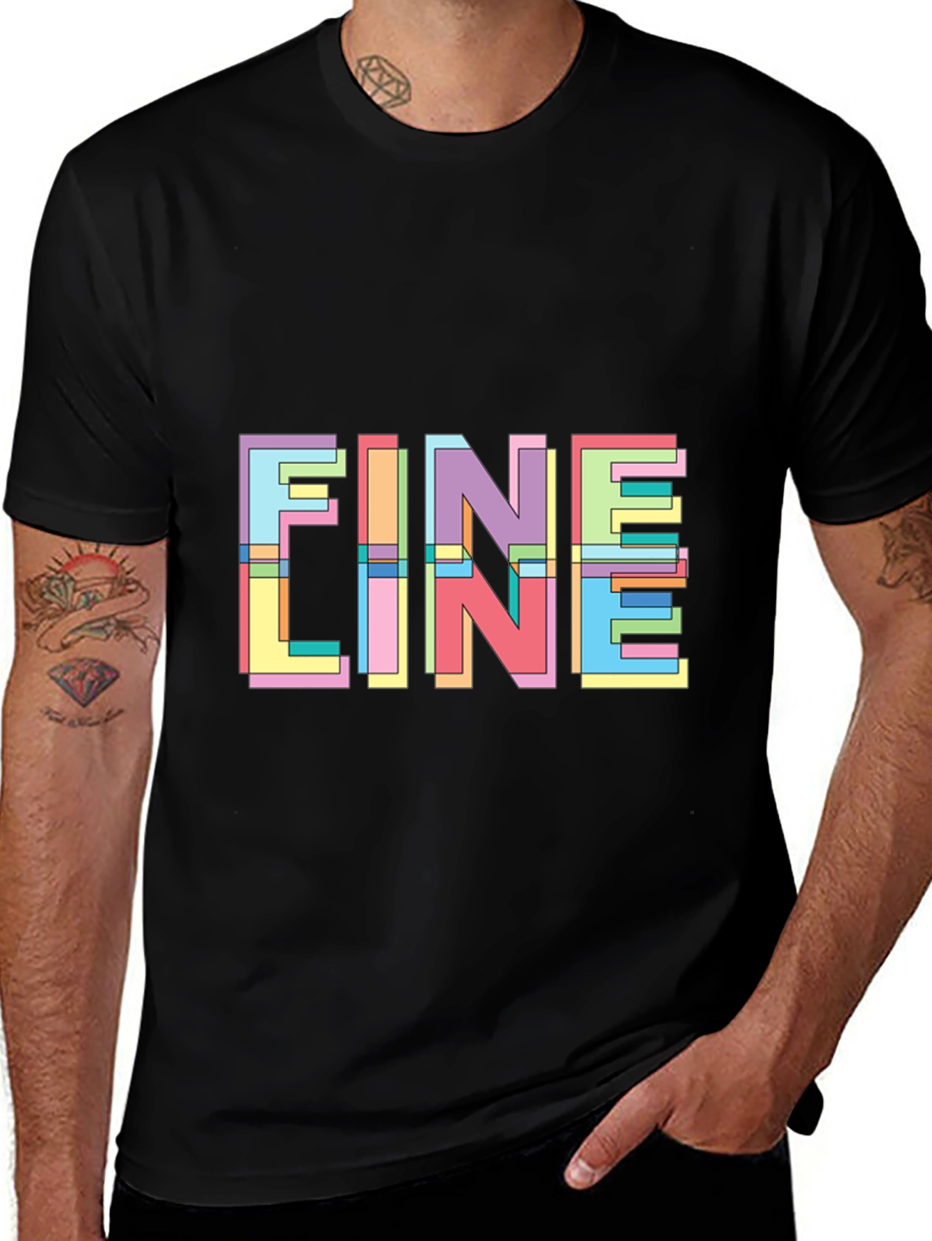 Variant 13 of Fine Line Graphic Tee - Modern Pop Art T-Shirt