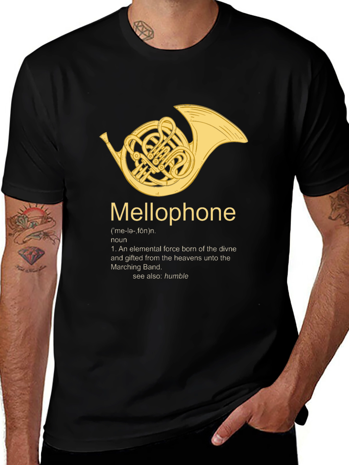 Variant 24 of Mellophone Definition Black T-Shirt