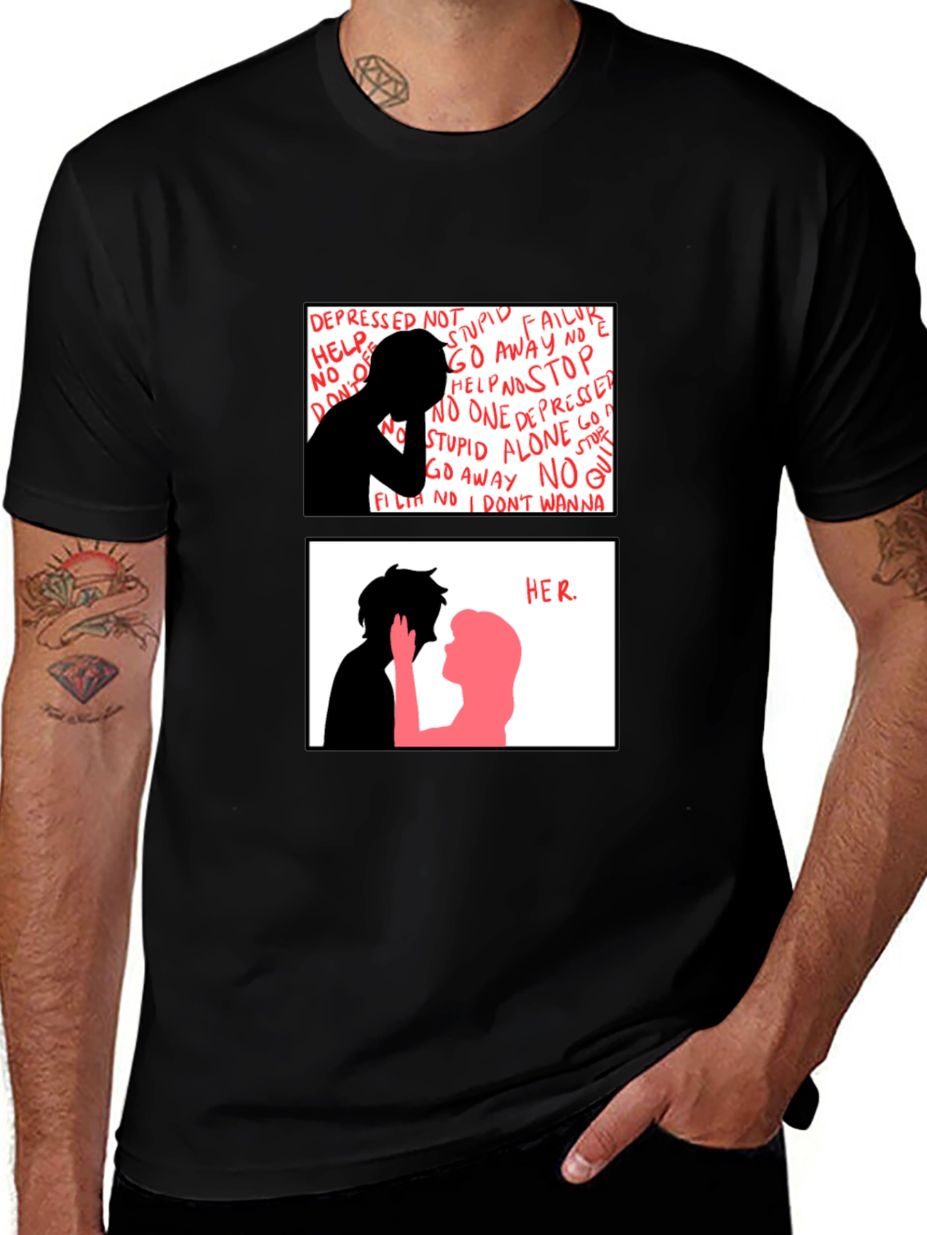 Variant 7 of Emotional Graphic Print T-Shirt