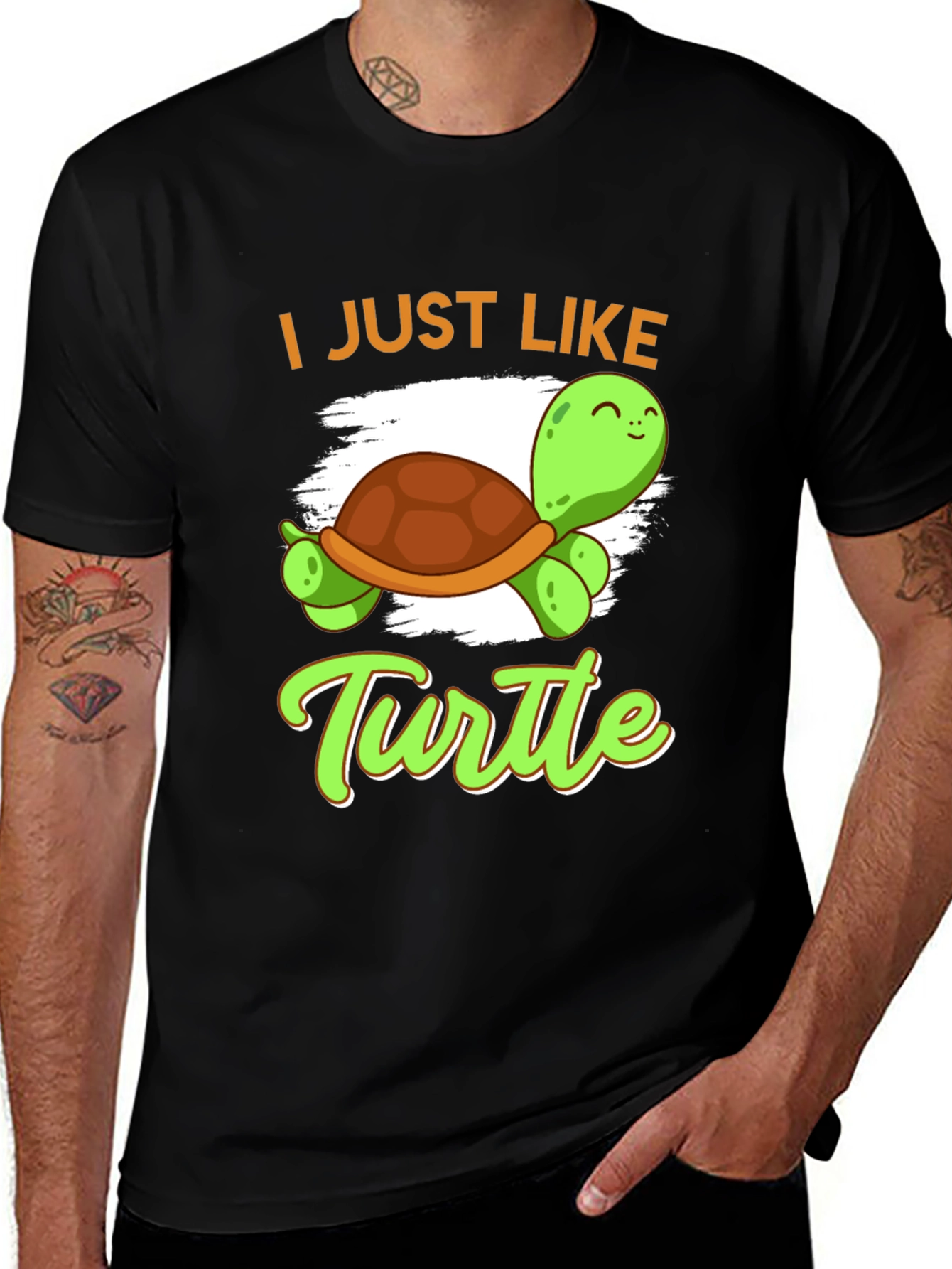 Variant 27 of I Just Like Turtle Graphic T-Shirt